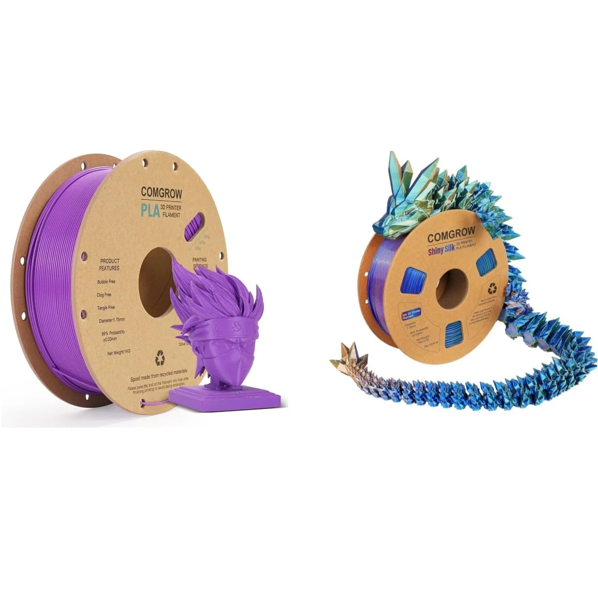 فیلامنت پرینتر سه بعدی PLA کامگرو، فیلامنت PLA پرینتر سه بعدی 1.75 میلی متر 1 کیلوگرم، PLA یاسی بنفش و ابریشمی براق آبی بنفش و زرد فیلامنت پرینتر سه بعدی PLA کامگرو، فیلامنت PLA پرینتر سه بعدی 1.75 میلی متر 1 کیلوگرم، PLA یاسی بنفش و ابریشمی براق آبی بنفش و زرد