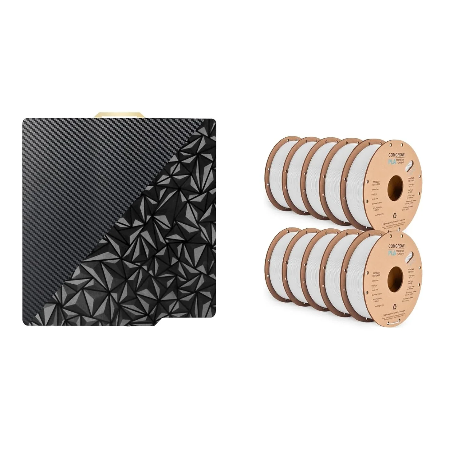 صفحه ساخت دو طرفه PEO PET برای Bambu Lab X1C/X1/X1E/P1P/P1S/A1، صفحه فولادی فنری PET 257x257 میلی متر برای پرینتر سه بعدی Bambu