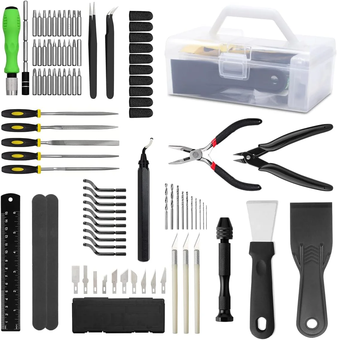 مجموعه ابزار چاپ سه بعدی 93 تکه، ابزار کامل پرینتر سه بعدی، لوازم جانبی پرینتر سه بعدی (ابزار پرداخت، ست چاقوی هنری، دریل، ست پیچ گوشتی و ...) برای برداشتن، صاف کردن، پرداخت، حکاکی، نگهداری مجموعه ابزار چاپ سه بعدی 93 تکه، ابزار کامل پرینتر سه بعدی، لوازم جانبی پرینتر سه بعدی (ابزار پرداخت، ست چاقوی هنری، دریل، ست پیچ گوشتی و ...) برای برداشتن، صاف کردن، پرداخت، حکاکی، نگهداری