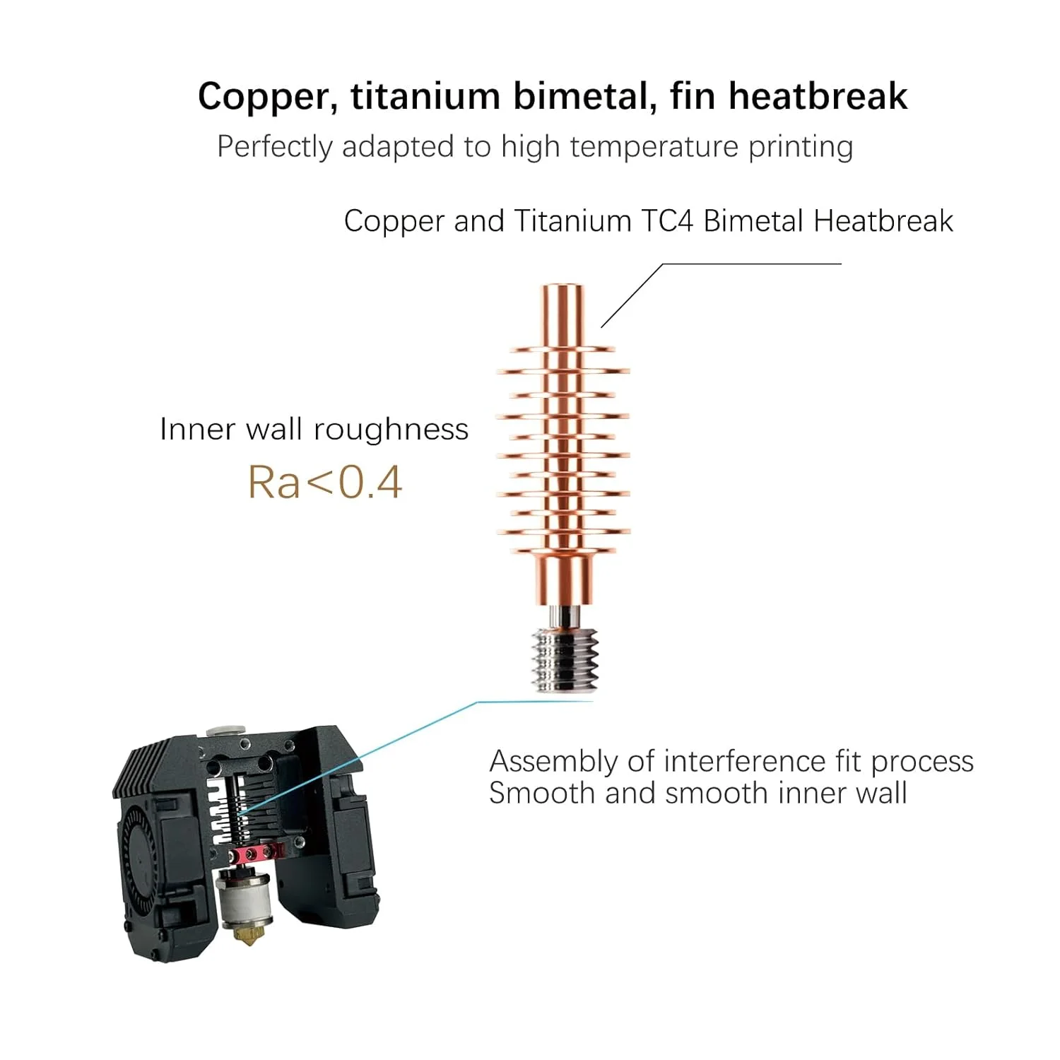 فریم یکپارچه تمام فلزی CNC آرمور V3.0، کیت مجموعه هات اند دمای بالای 300 درجه سانتیگراد با بلوک گرمایش سرامیکی 65 واتی، ارتقاء 3 فن برای Ender 3/Ender 3 V2/Ender 3 pro/Ender 3 neo