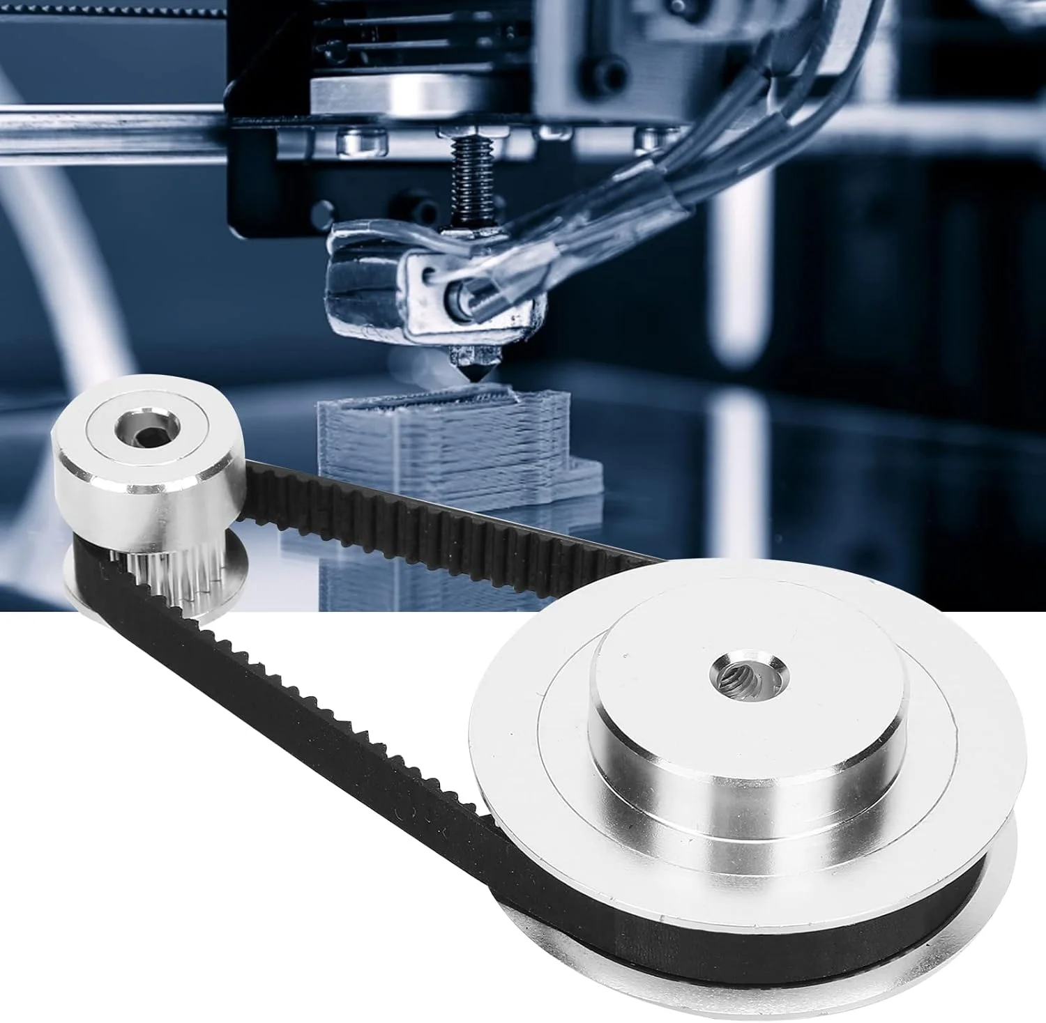 چرخ دنده همزمان 20/60 دندانه CHICIRIS برای قطعات پرینتر سه بعدی، عرض: 6 میلی متر، ساخته شده از آلومینیوم، فرآیند برس کاری، ضد زنگ و پیشگیری، برای ماشین های فرز، برای کاربردهای با دقت بالا