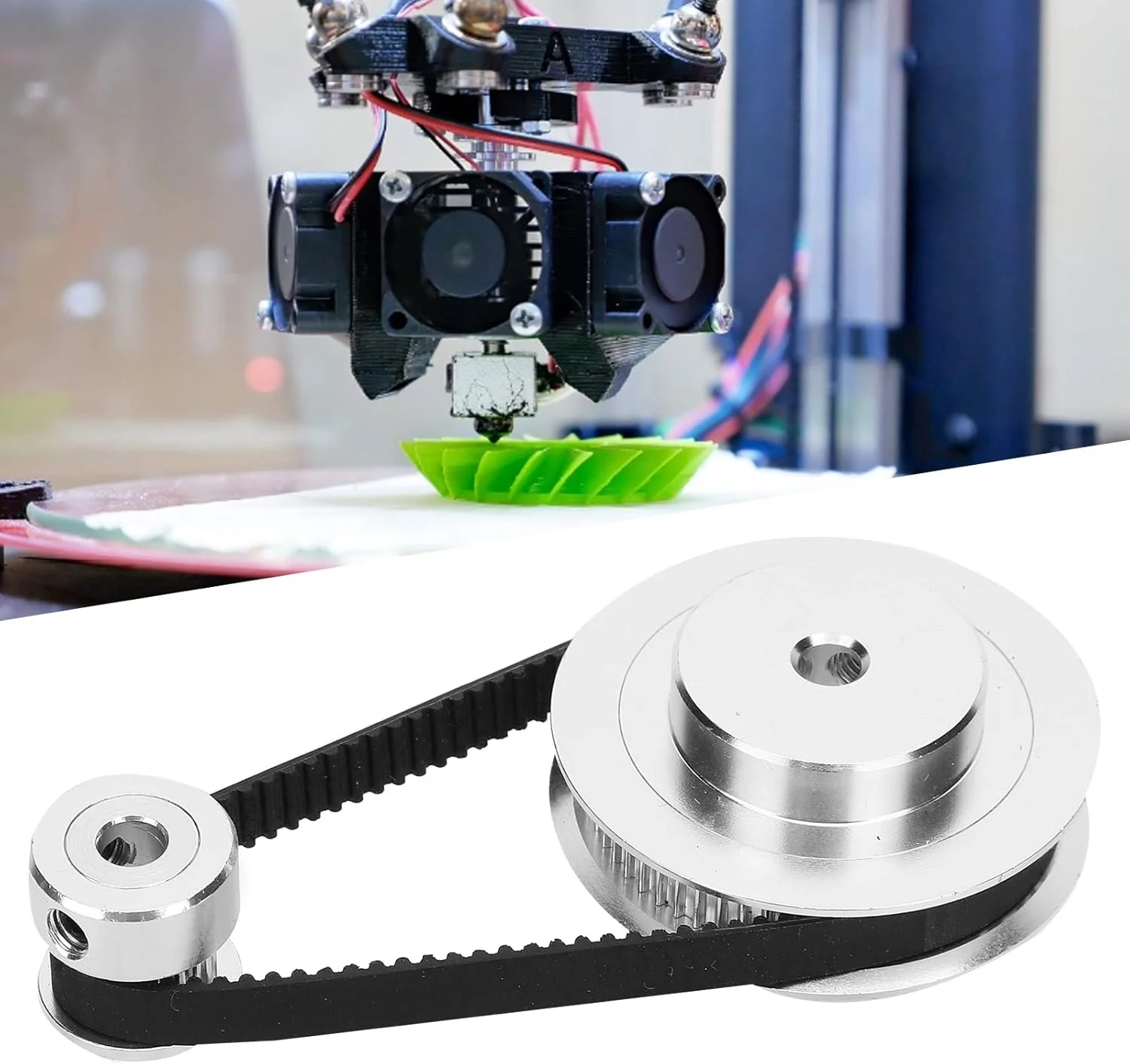 چرخ دنده همزمان 20/60 دندانه CHICIRIS برای قطعات پرینتر سه بعدی، عرض: 6 میلی متر، ساخته شده از آلومینیوم، فرآیند برس کاری، ضد زنگ و پیشگیری، برای ماشین های فرز، برای کاربردهای با دقت بالا