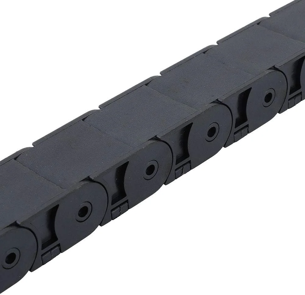 زنجیر حامل سیم CHICIRIS مقاوم در برابر نمک R38 برای دستگاه CNC پرینتر سه بعدی، زنجیر کشش نایلونی 1 متری مقاوم، مشکی