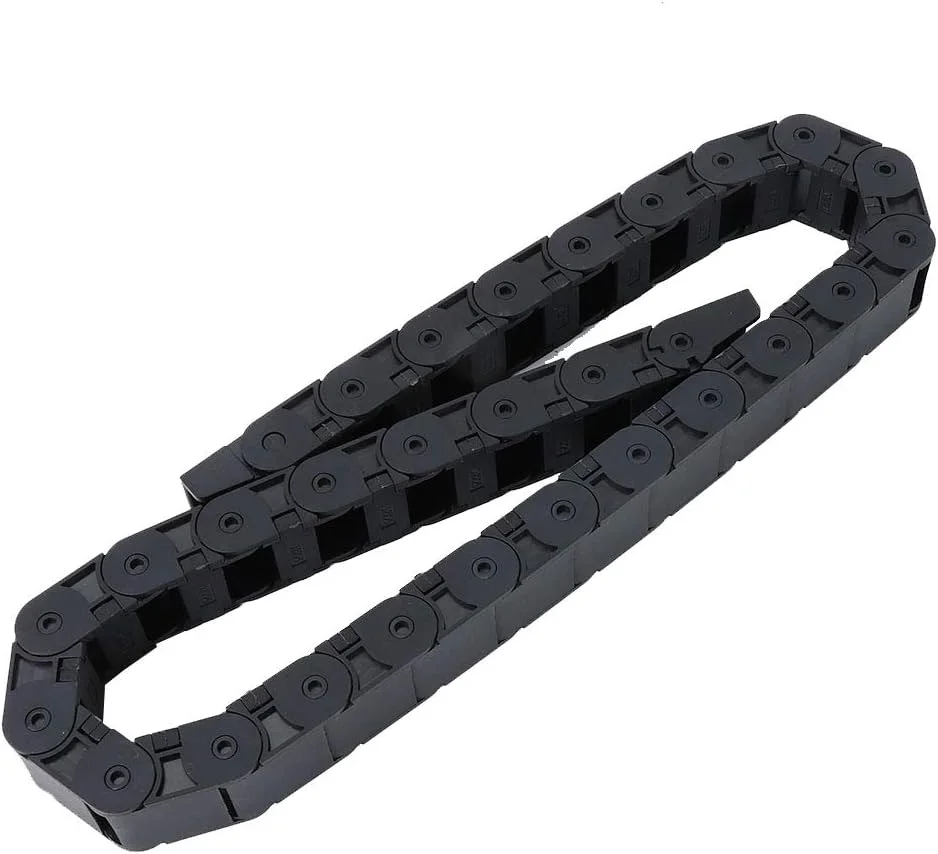 زنجیر حامل سیم CHICIRIS مقاوم در برابر نمک R38 برای دستگاه CNC پرینتر سه بعدی، زنجیر کشش نایلونی 1 متری مقاوم، مشکی