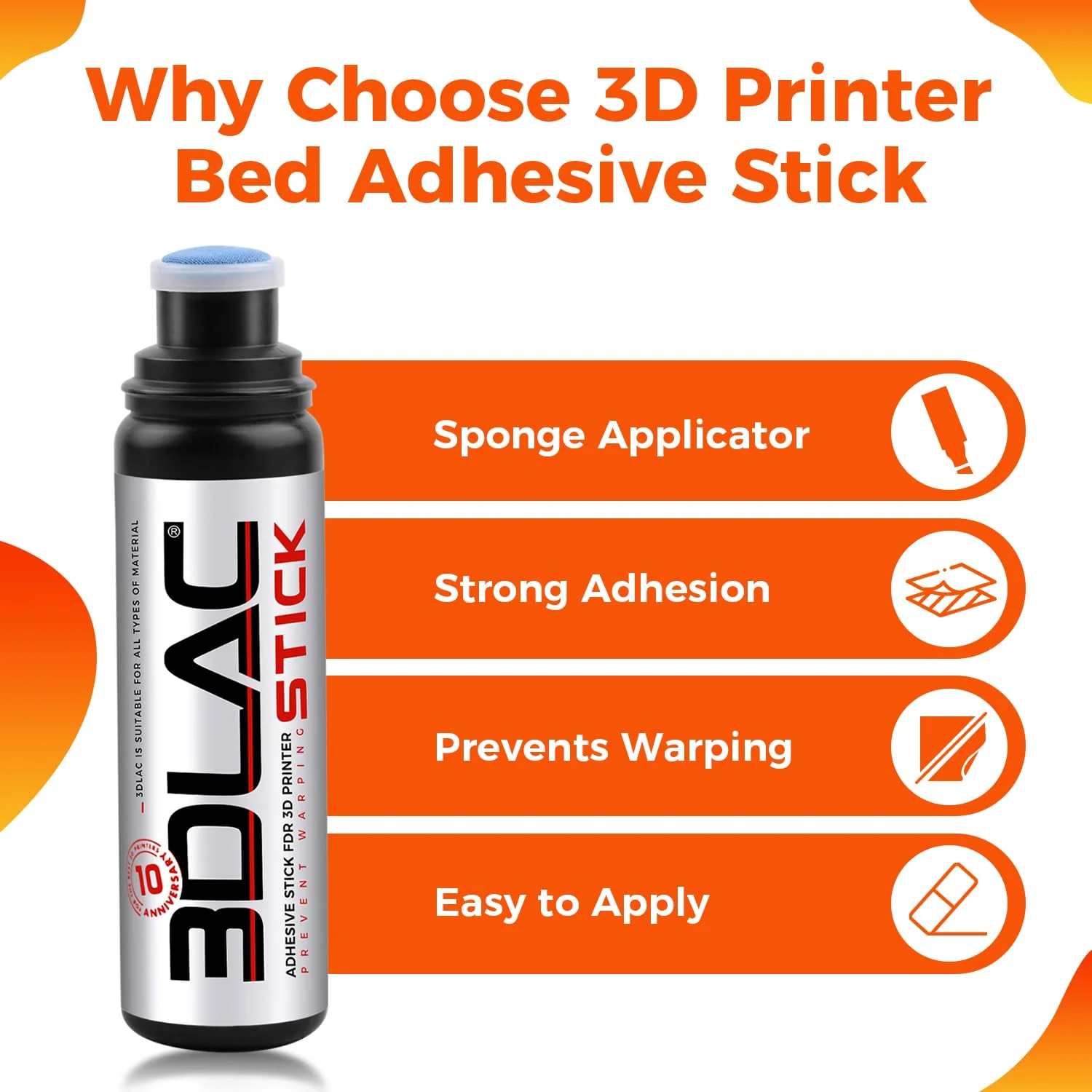 چسب استیک بستر پرینتر سه بعدی CCTREE 3DLAC، چسب پرینت سه بعدی برای بستر گرم، مناسب برای ABS، PLA، PETG، TPU روی صفحات ساخت مختلف با چسبندگی قوی تر، 80 میلی لیتر (2 عدد) چسب استیک بستر پرینتر سه بعدی CCTREE 3DLAC، چسب پرینت سه بعدی برای بستر گرم، مناسب برای ABS، PLA، PETG، TPU روی صفحات ساخت مختلف با چسبندگی قوی تر، 80 میلی لیتر (2 عدد)