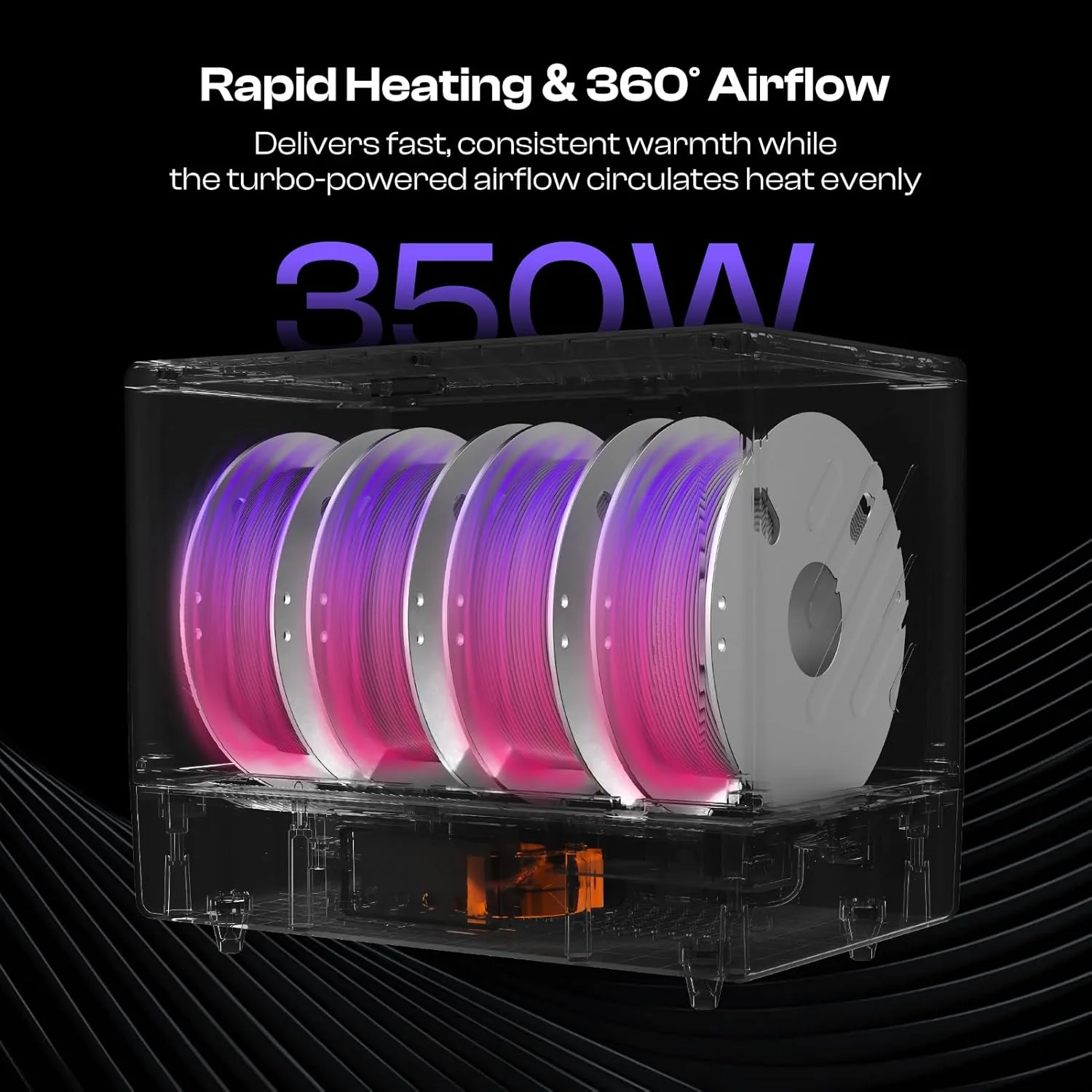 خشک کن فیلامنت Caydo، جعبه خشک کن فیلامنت پرینتر سه بعدی با کنترل خودکار رطوبت برای نگهداری فیلامنت ضد رطوبت، بخاری PTC 350 وات، دمای 35-70 درجه سانتیگراد و تایمر 99 ساعته برای نایلون، PETG، TPU (به روز شده) خشک کن فیلامنت Caydo، جعبه خشک کن فیلامنت پرینتر سه بعدی با کنترل خودکار رطوبت برای نگهداری فیلامنت ضد رطوبت، بخاری PTC 350 وات، دمای 35-70 درجه سانتیگراد و تایمر 99 ساعته برای نایلون، PETG، TPU (به روز شده)