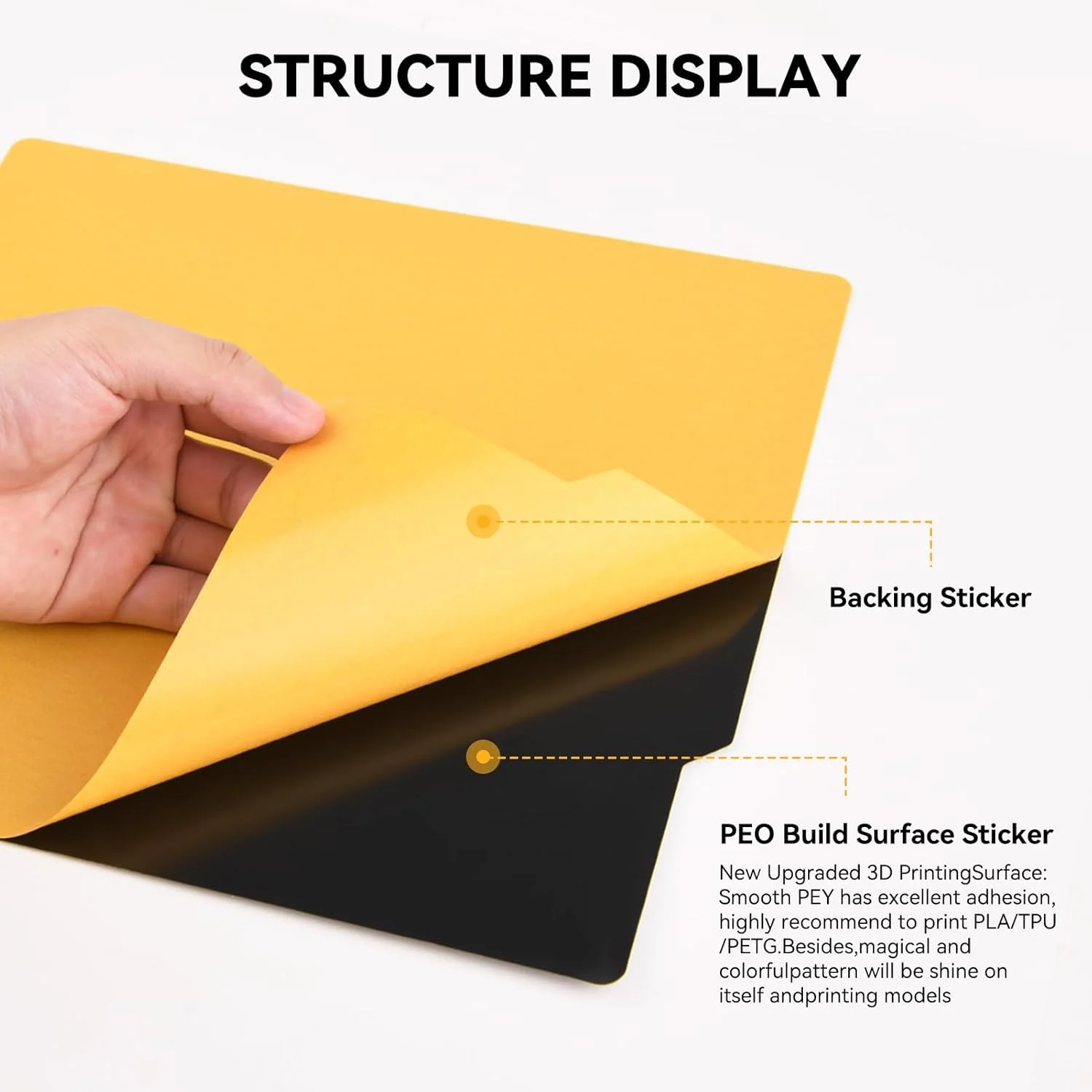 برچسب سطح ساخت آفتابپرست CCTREE PEO، 257x257 میلیمتر، 3 عدد برچسب بستر حرارتی چاپ سه بعدی بدون ورق فولادی فنری و پایه مغناطیسی برای چاپگرهای سه بعدی Bambu Lab X1/X1C/P1P/P1S/A1 برچسب سطح ساخت آفتابپرست CCTREE PEO، 257x257 میلیمتر، 3 عدد برچسب بستر حرارتی چاپ سه بعدی بدون ورق فولادی فنری و پایه مغناطیسی برای چاپگرهای سه بعدی Bambu Lab X1/X1C/P1P/P1S/A1