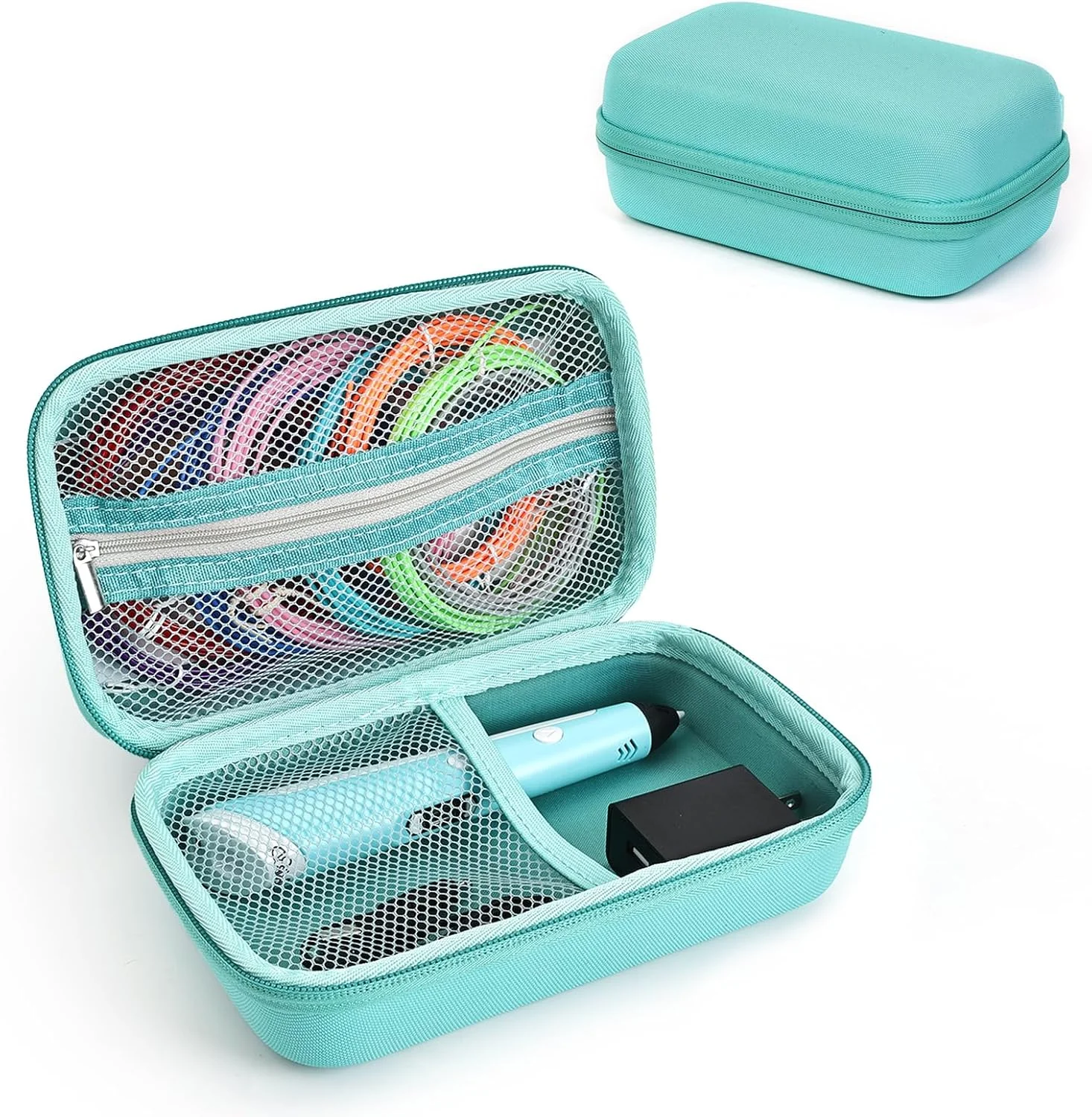 کیف سازگار با لوازم جانبی 3Doodler Start+ برای مجموعه قلم سه بعدی کودکان، نگهدارنده حمل مناسب برای قلم های چاپ، سازمان دهنده ذخیره سازی برای پر کردن فیلامنت چاپ، شارژر Micro-USB (3D-04B-آبی روشن) کیف سازگار با لوازم جانبی 3Doodler Start+ برای مجموعه قلم سه بعدی کودکان، نگهدارنده حمل مناسب برای قلم های چاپ، سازمان دهنده ذخیره سازی برای پر کردن فیلامنت چاپ، شارژر Micro-USB (3D-04B-آبی روشن)