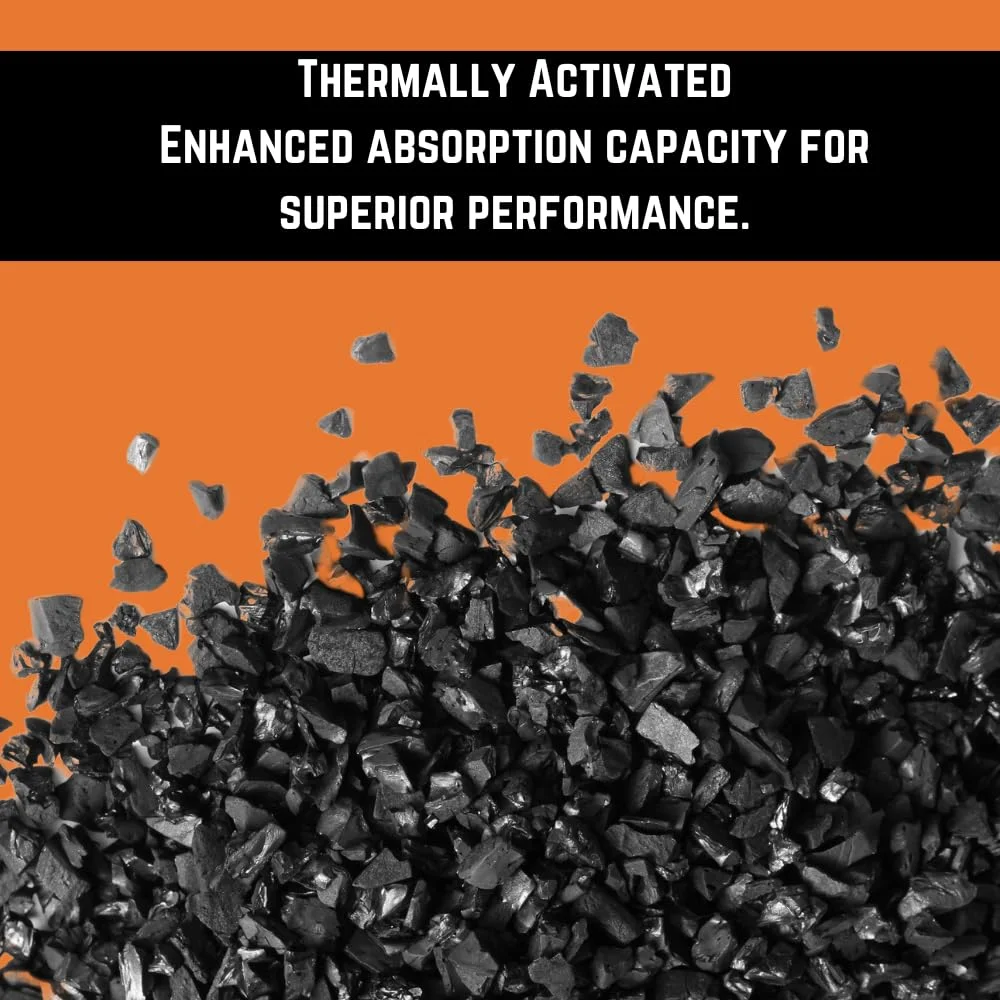 کربن گرانولی برای فیلتراسیون دود چاپ سه بعدی و لیزر | کربن فعال | مدیای جایگزین فیلتر چاپگر سه بعدی کم گرد و غبار | GAC فعال شده حرارتی - 1 پوند
