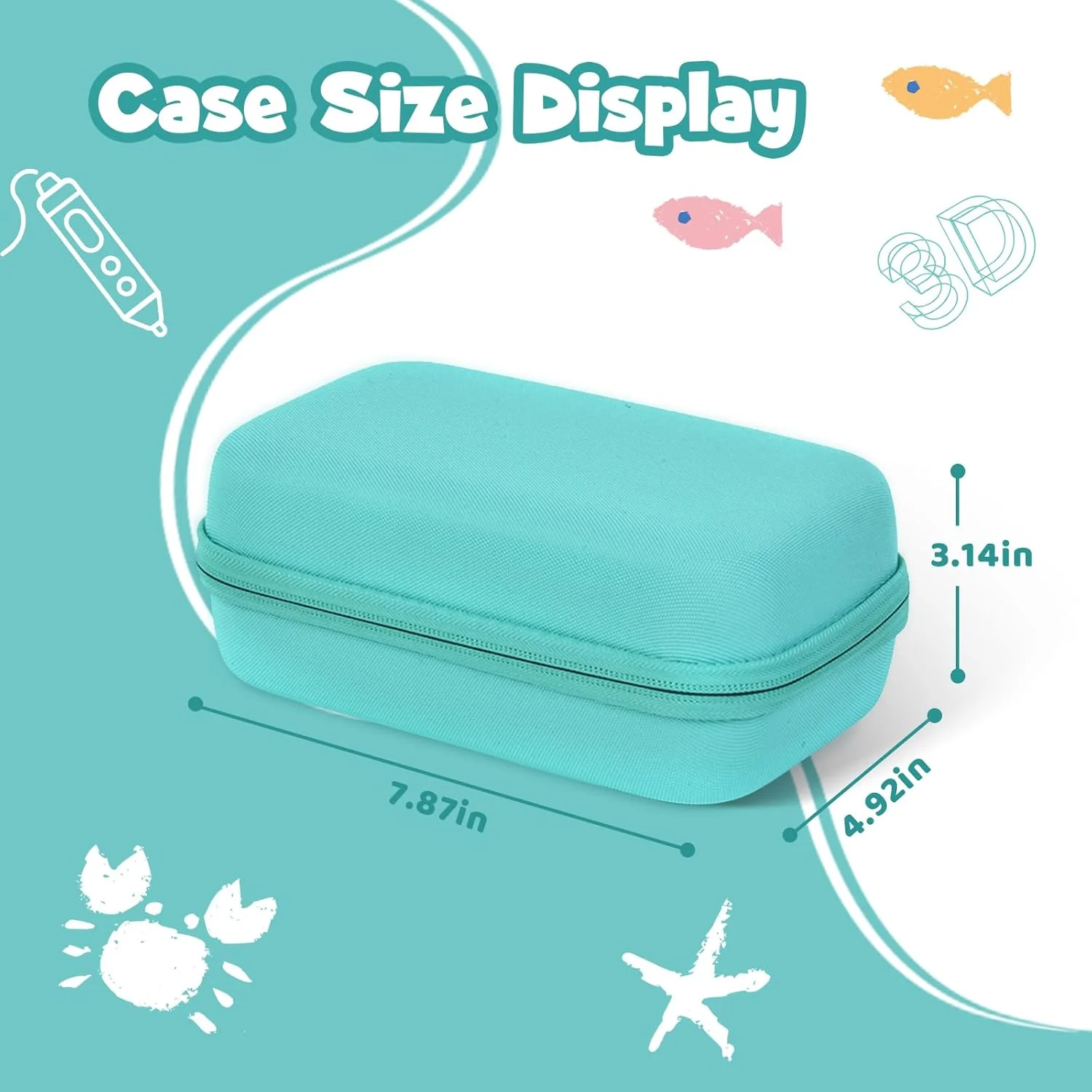 کیف سازگار با لوازم جانبی 3Doodler Start+ برای مجموعه قلم سه بعدی کودکان، نگهدارنده حمل مناسب برای قلم های چاپ، سازمان دهنده ذخیره سازی برای پر کردن فیلامنت چاپ، شارژر Micro-USB (3D-04B-آبی روشن) کیف سازگار با لوازم جانبی 3Doodler Start+ برای مجموعه قلم سه بعدی کودکان، نگهدارنده حمل مناسب برای قلم های چاپ، سازمان دهنده ذخیره سازی برای پر کردن فیلامنت چاپ، شارژر Micro-USB (3D-04B-آبی روشن)