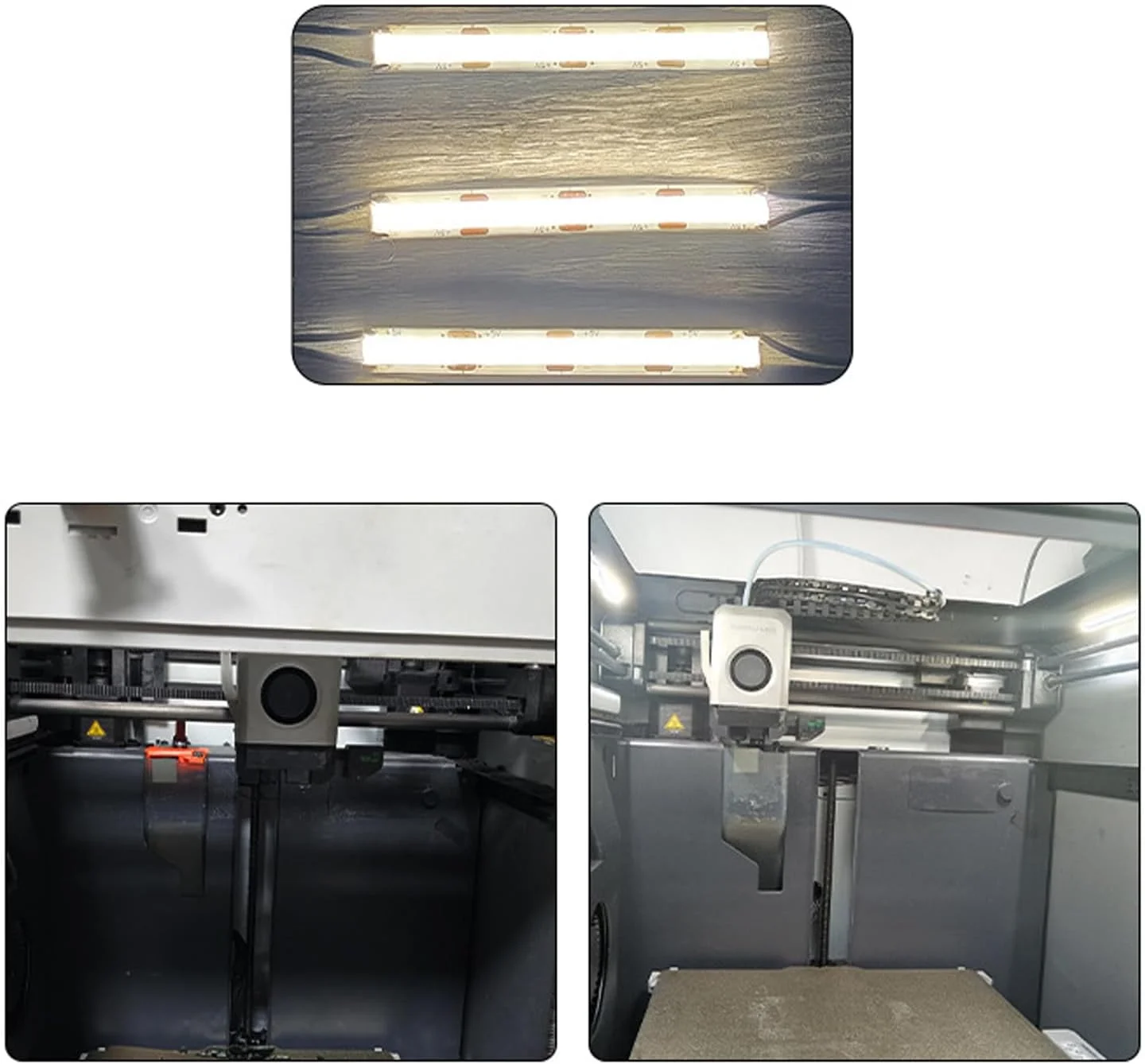 کیت نوار نور ال ای دی پرینتر سه بعدی، نوار نور ال ای دی COB با روشنایی بالا با کانکتور Y برای پرینترهای سه بعدی سری P1P P1S نصب آسان دید بهتر برای چاپ