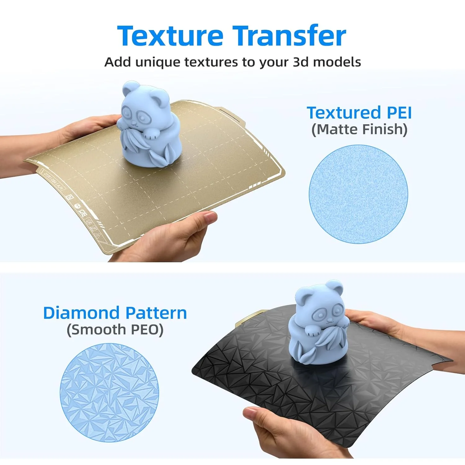 صفحه ساخت دو طرفه با سطوح صاف و بافتدار BIQU، ابعاد 257x257 میلیمتر، سازگار با پرینترهای سه بعدی Bambu Lab X1 X1C X1E P1P P1S A1 صفحه ساخت دو طرفه با سطوح صاف و بافتدار BIQU، ابعاد 257x257 میلیمتر، سازگار با پرینترهای سه بعدی Bambu Lab X1 X1C X1E P1P P1S A1