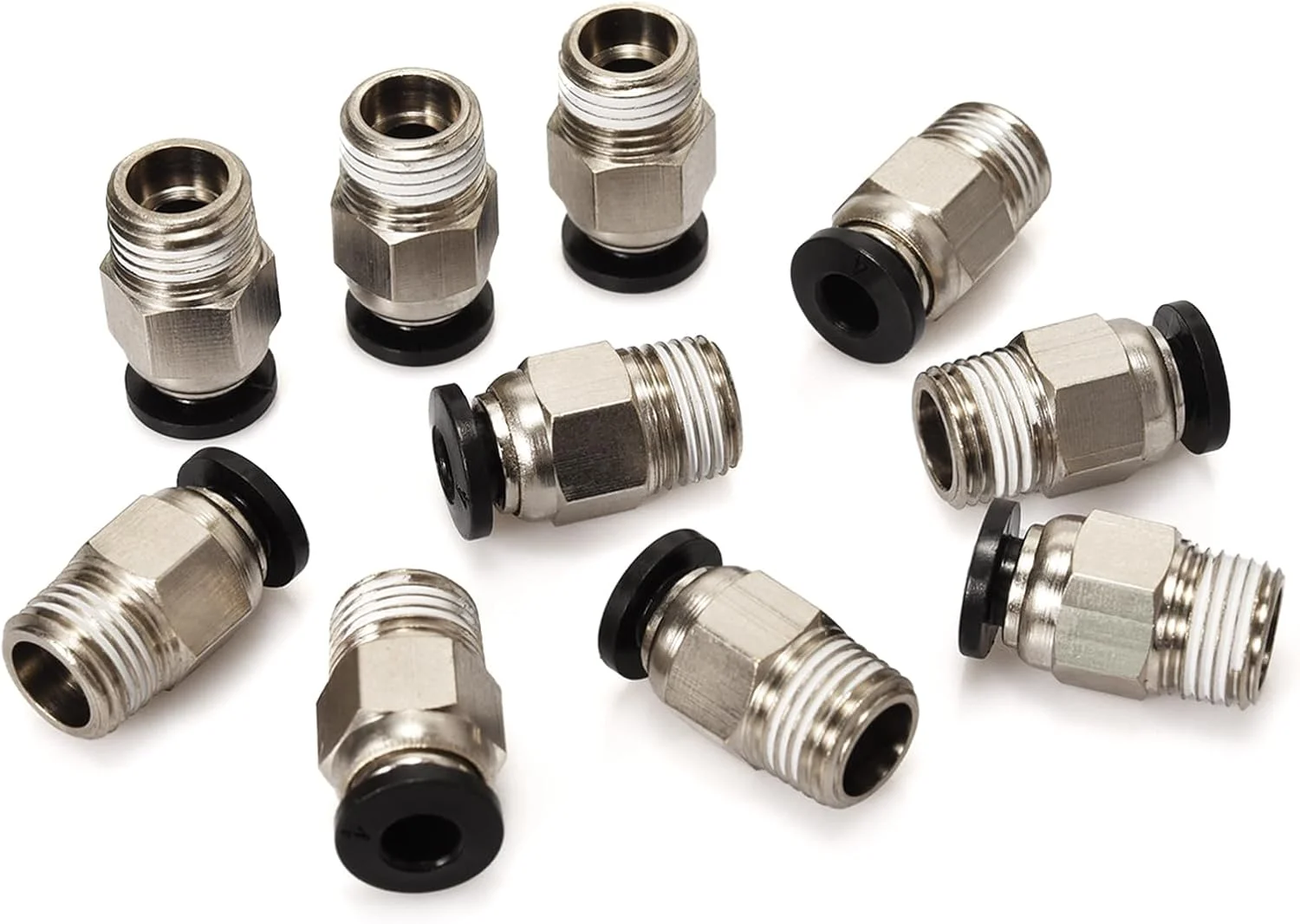 اتصالات پنوماتیک BIQU PC4-M10، کوپلینگ لوله بوودن، لوله PTFE مستقیم نر، مناسب برای اکسترودر E3D-V6 Bowden سازگار با پرینترهای سه بعدی Ender-3 Ender-3 V2 (بسته 10 عددی)