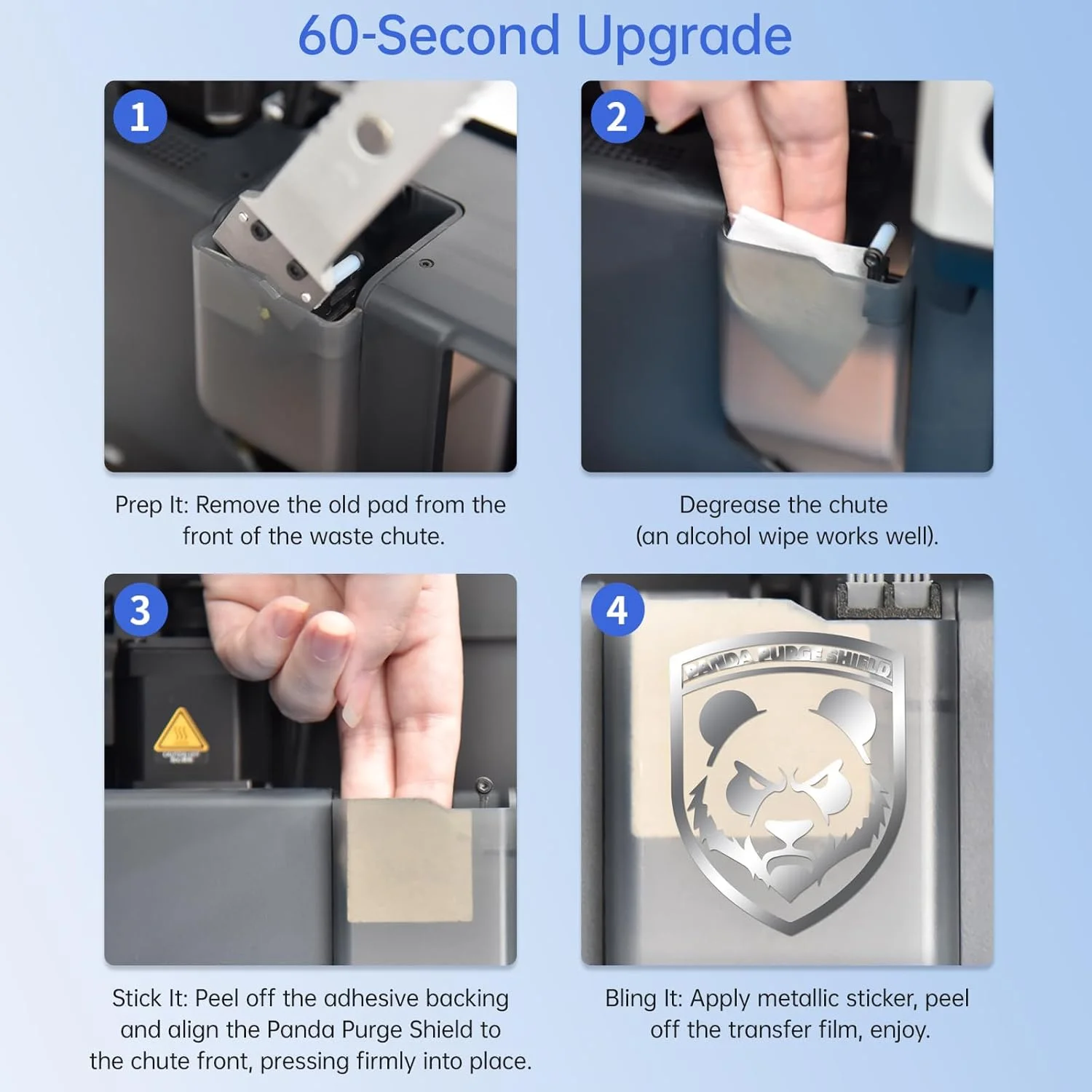 محافظ تخلیه پاندا BIQU + چسب پرینتر سه بعدی برای صفحه ساخت CryoGrip/PEI محافظ تخلیه پاندا BIQU + چسب پرینتر سه بعدی برای صفحه ساخت CryoGrip/PEI