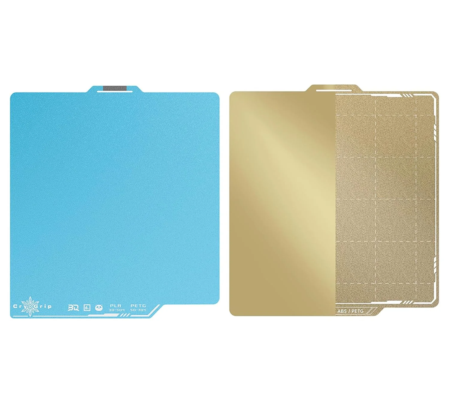 صفحه ساخت BIQU CryoGrip Pro Frostbite + PEI صاف + PEI بافت دار پاندا 257x257 میلی متر سازگار با پرینترهای سه بعدی Bambu-Lab P1P/P1S/X1C/X1E/A1 پلتفرم سطح جداشدنی