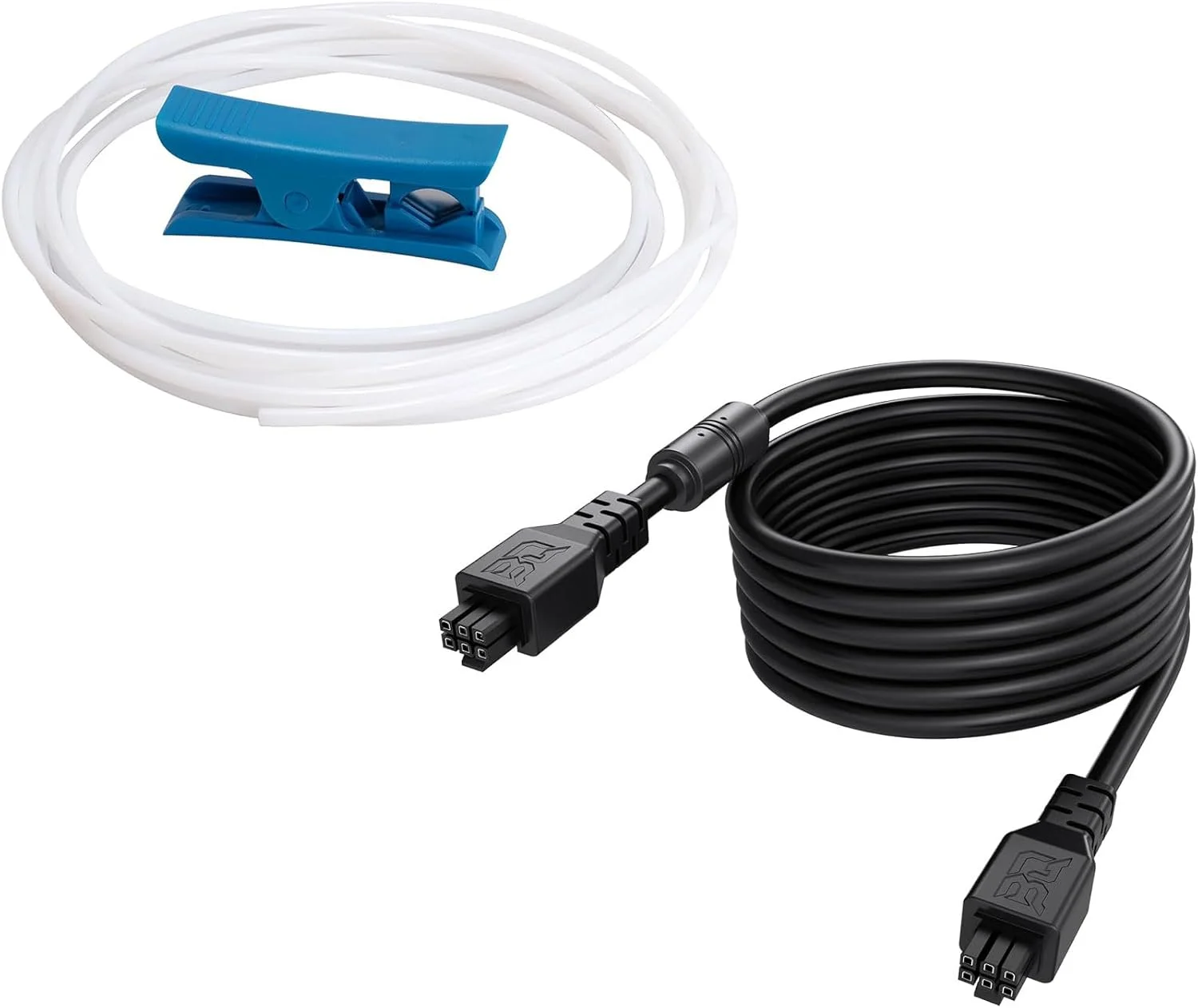 کابل افزایش طول 6 پین 2 متری BIQU Panda AMS/2 Pro به همراه لوله افزایش طول PTFE با قطر داخلی 2.5 میلی‌متر و قطر خارجی 4 میلی‌متر برای اکسترودر Direct Drive، سازگار با پرینترهای سه بعدی Bambu-Lab P1P/P1S/X1C