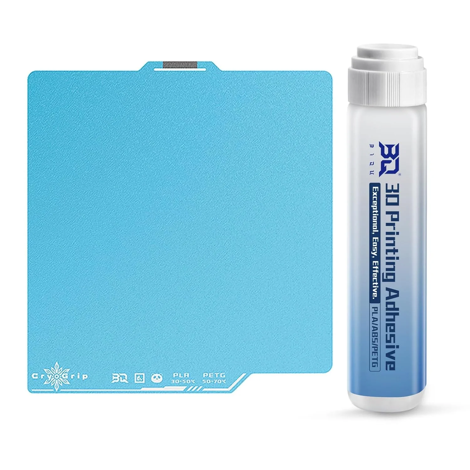 صفحه ساخت یخ‌زده BIQU CryoGrip Pro Frostbite 257x257 میلی‌متر + چسب پرینتر سه بعدی پاندا 60 میلی‌لیتر