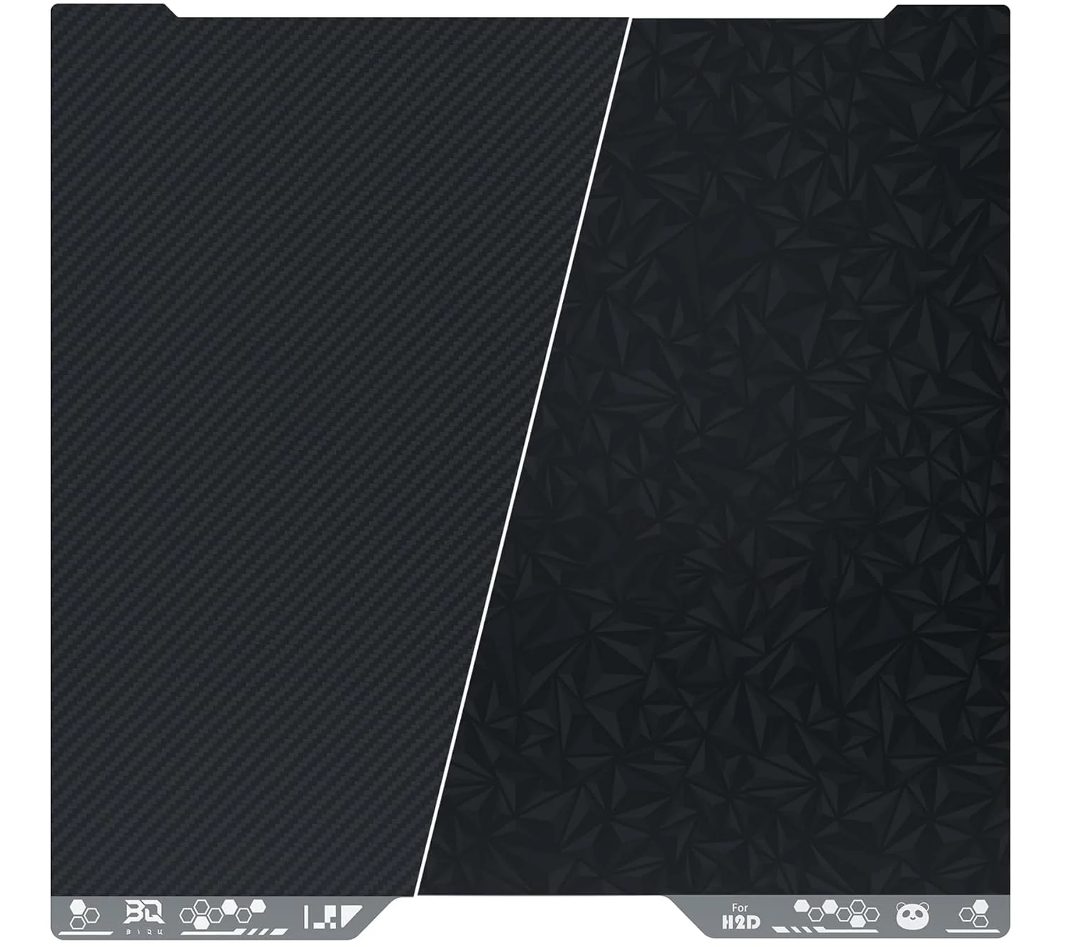 صفحه ساخت دو طرفه صاف PEO + PET طراح BIQU برای پرینترهای سه بعدی Bambu-Lab H2D/H2S، ورق فولادی فنری انعطاف پذیر 346x355mm، پلتفرم سطح جداشدنی