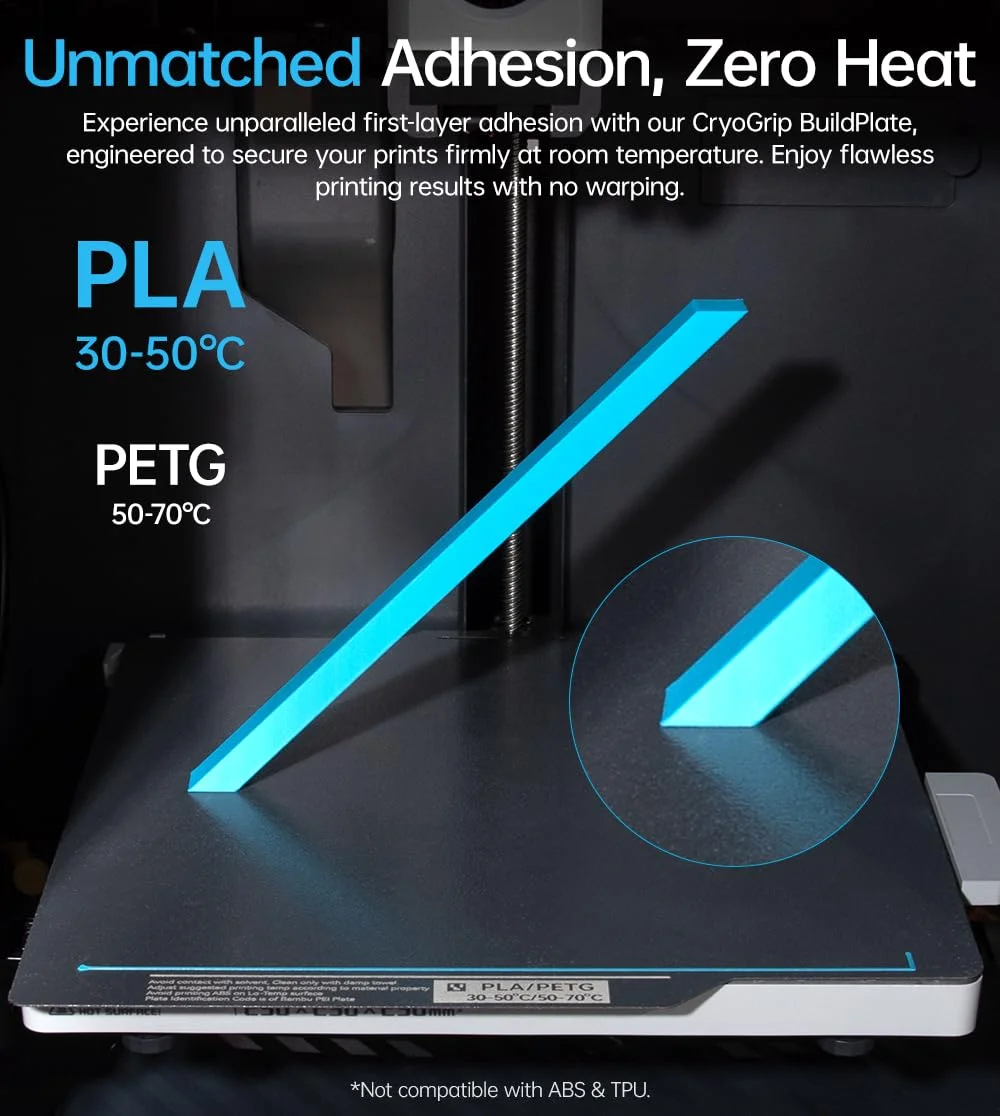 صفحه ساخت BIQU CryoGrip Panda ابعاد 257x257mm + کیت ارتقاء تیغه Panda Edge (شامل 3 عدد) کاردک جدا کننده مدل پرینتر سه بعدی مناسب برای فیلامنت PLA PETG