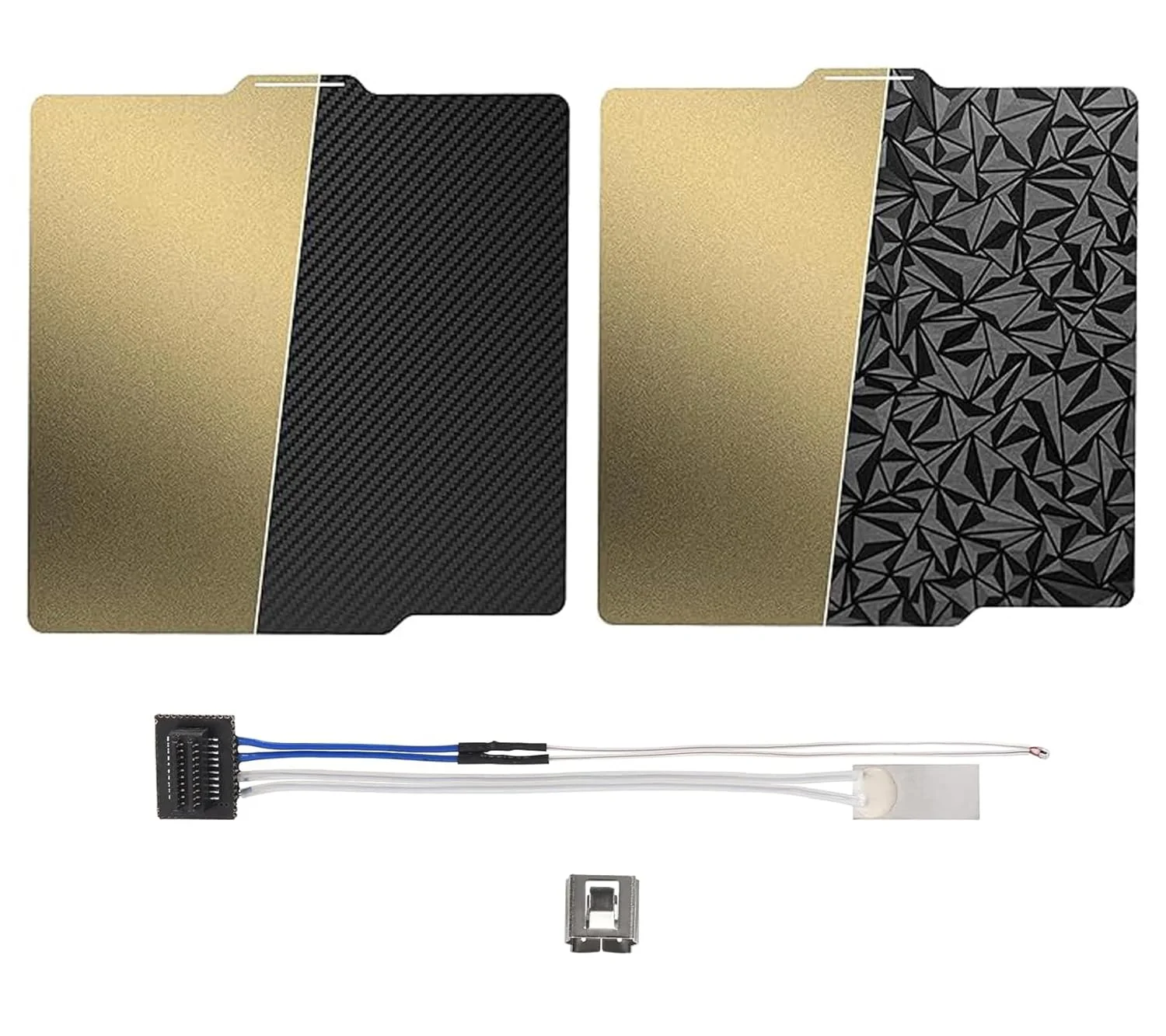 صفحه ساخت دو طرفه صاف PEO + بافت دار PEI + صاف PET + بافت دار PEI بی کیو 257x257mm + کیت ارتقاء ترمیستور بخاری سرامیکی 24V 48W سازگار با پرینترهای سه بعدی Bambu-Lab P1P/P1S