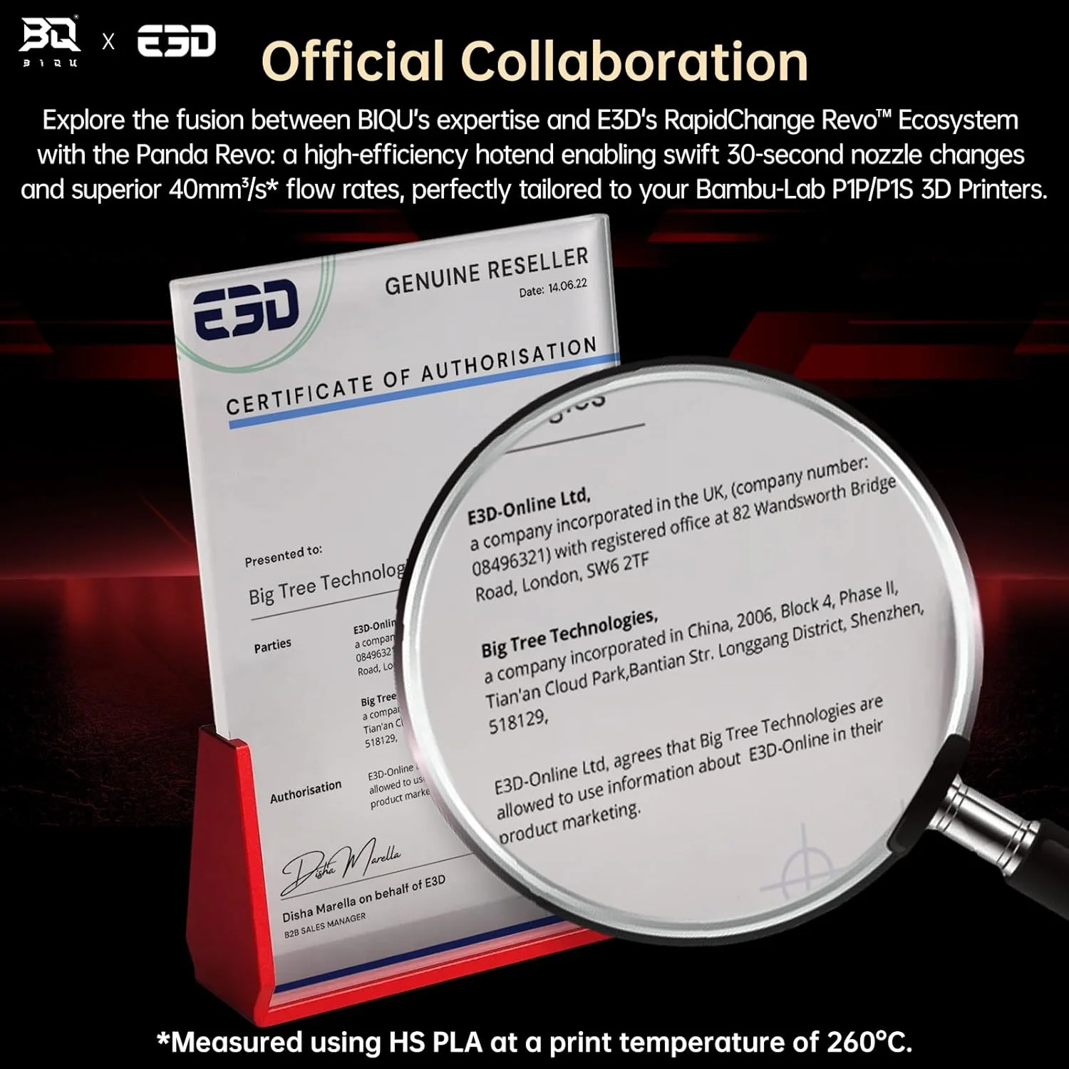 هات‌اند BIQU Panda Revo برای پرینترهای سه بعدی Bambu-Lab P1P/P1S، هات‌اند با جریان بالا تا 40mm3/s، مجهز به سیستم تعویض سریع نازل E3D