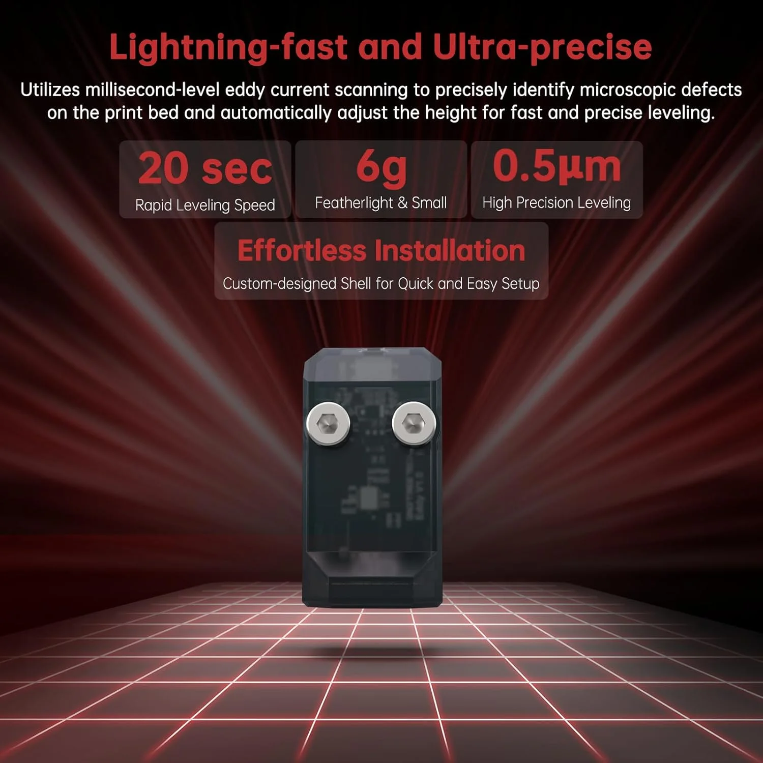 سنسور تنظیم خودکار بستر BIGTREETECH Eddy Coil V1 + برد آداپتور EBB36 CAN Bus + سنسور تنظیم بستر MicroProbe V2 با پروب فلزی با کیفیت و دقت بالا، پشتیبانی از پرینتر سه بعدی Klipper