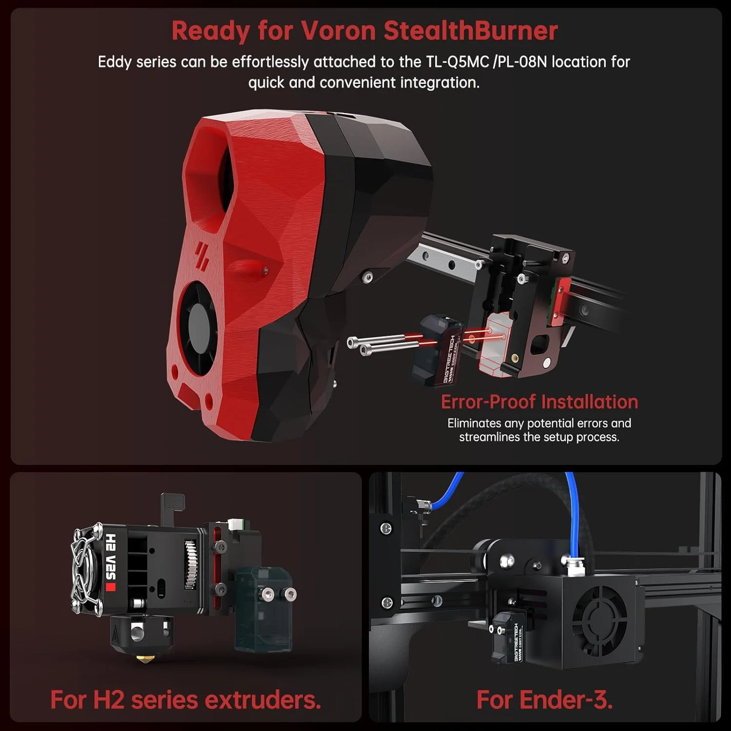 سنسور تنظیم خودکار بستر BIGTREETECH Eddy Coil V1 + برد آداپتور EBB36 CAN Bus + سنسور تنظیم بستر MicroProbe V2 با پروب فلزی با کیفیت و دقت بالا، پشتیبانی از پرینتر سه بعدی Klipper