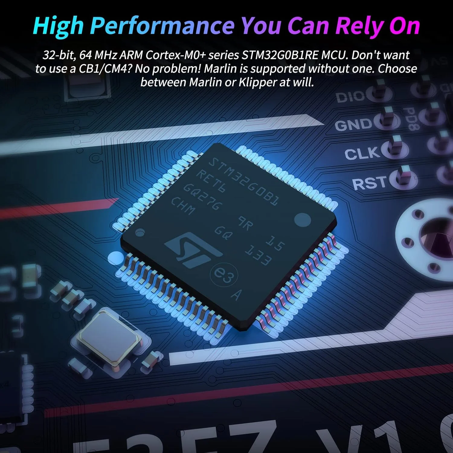 کیت برد کنترل BIGTREETECH Manta E3EZ + CB1 V2.2 با پشتیبانی از اجرای فریمور Klipper برای پرینتر سه بعدی Ender-3 V2/Pro و Voron