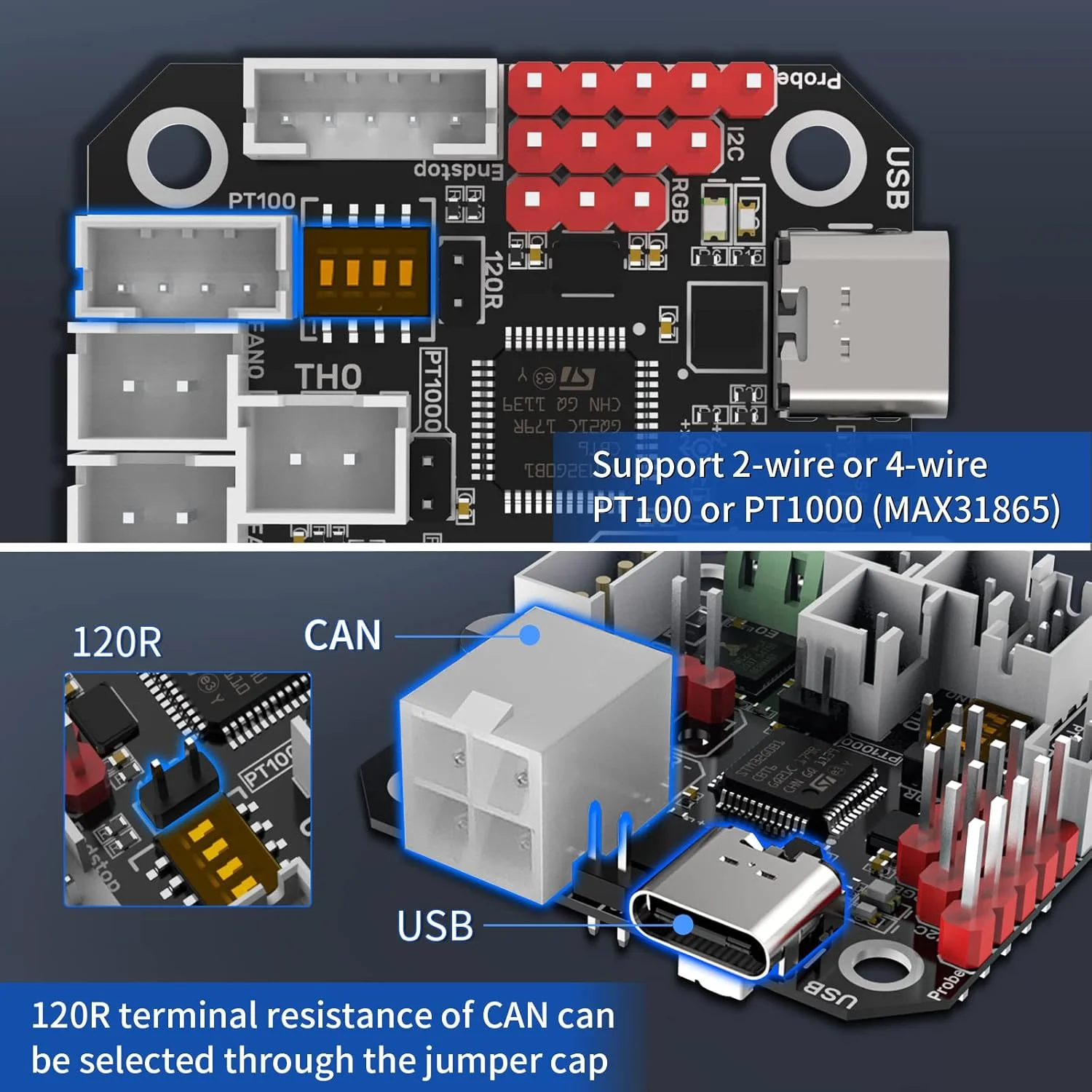 کیت اکسترودر دوال گیر پرینتر سه بعدی BIGTREETECH EBB42 CAN Bus + BIQU Nebula سازگار با هد چاپ StealthBurner/EVA3
