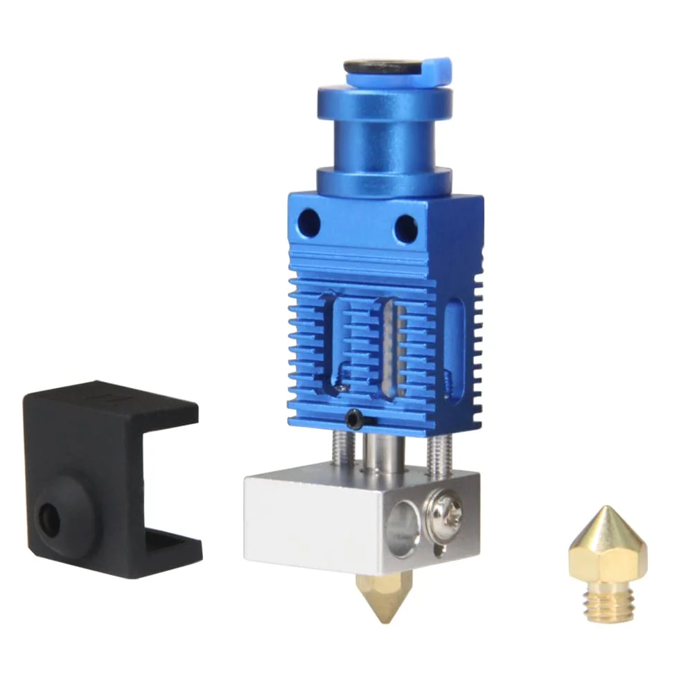 ارتقاء اکسترودر هات‌اند آبی با روکش سیلیکونی مشکی و نازل 0.4 میلی‌متری برای پرینتر سه بعدی سری Creality Ender 3/Ender 5/CR 10