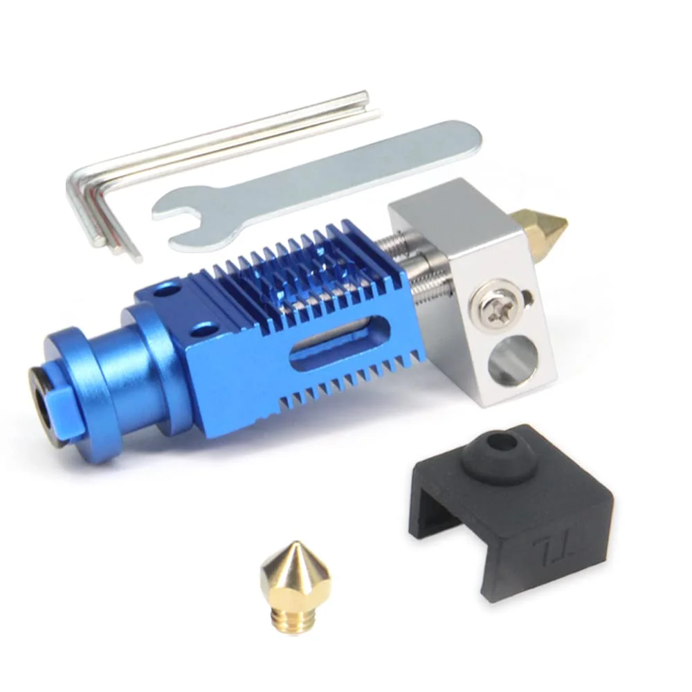 ارتقاء اکسترودر هات‌اند آبی با روکش سیلیکونی مشکی و نازل 0.4 میلی‌متری برای پرینتر سه بعدی سری Creality Ender 3/Ender 5/CR 10