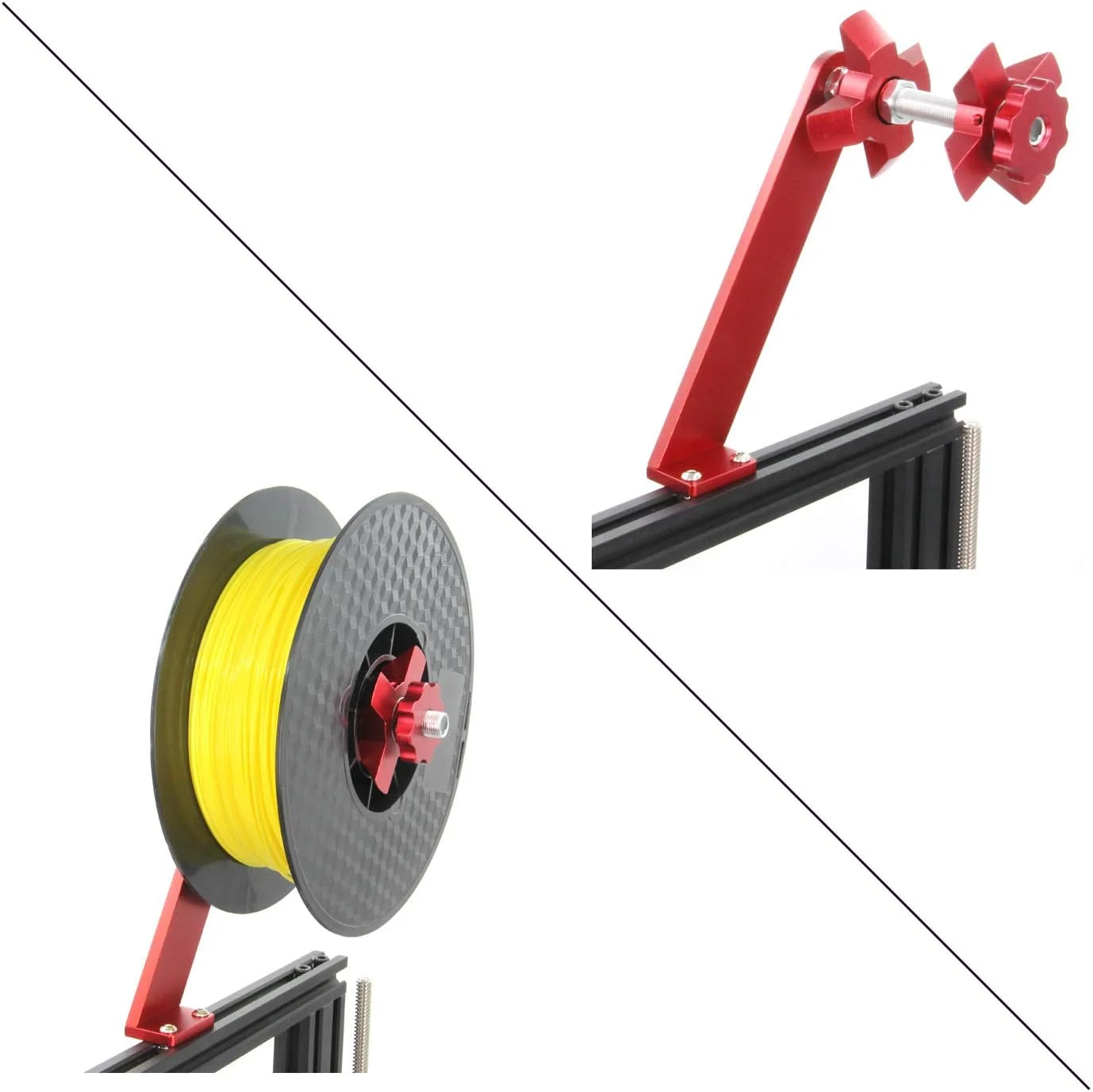 نگهدارنده فیلامنت پرینتر سه بعدی برای نصب قرقره هم مرکز، مناسب برای مواد چاپ سه بعدی PLA/ABS/نایلون/چوب/TPU و سایر مواد (قرقره هم مرکز)