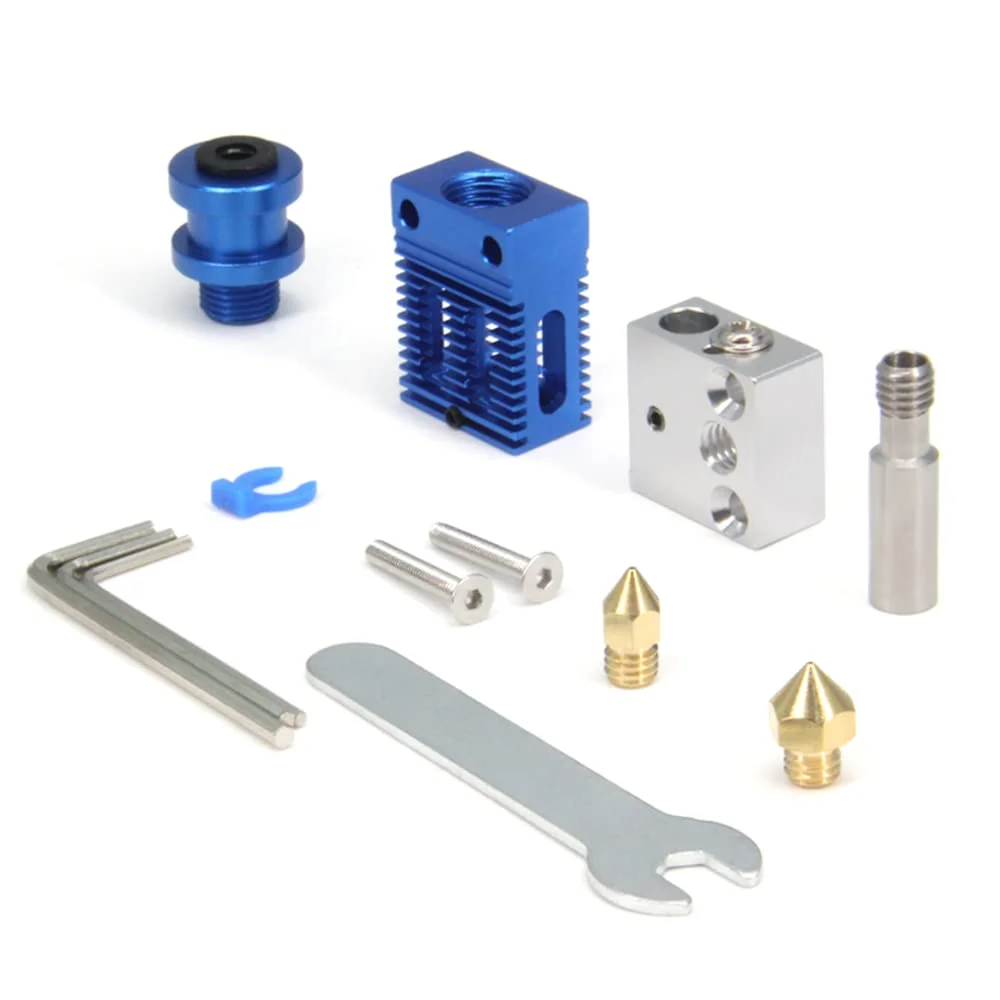 ارتقاء اکسترودر هات‌اند آبی با روکش سیلیکونی مشکی و نازل 0.4 میلی‌متری برای پرینتر سه بعدی سری Creality Ender 3/Ender 5/CR 10