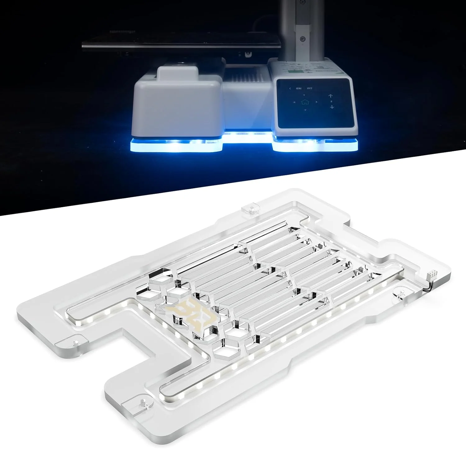 BIQU Panda Aura برای پرینتر سه بعدی Bambu-Lab A1 Mini، نشانگر وضعیت با رنگ نور و جلوه صوتی قابل تنظیم، نورپردازی به سبک H2D، کنترل از طریق وب/برنامه