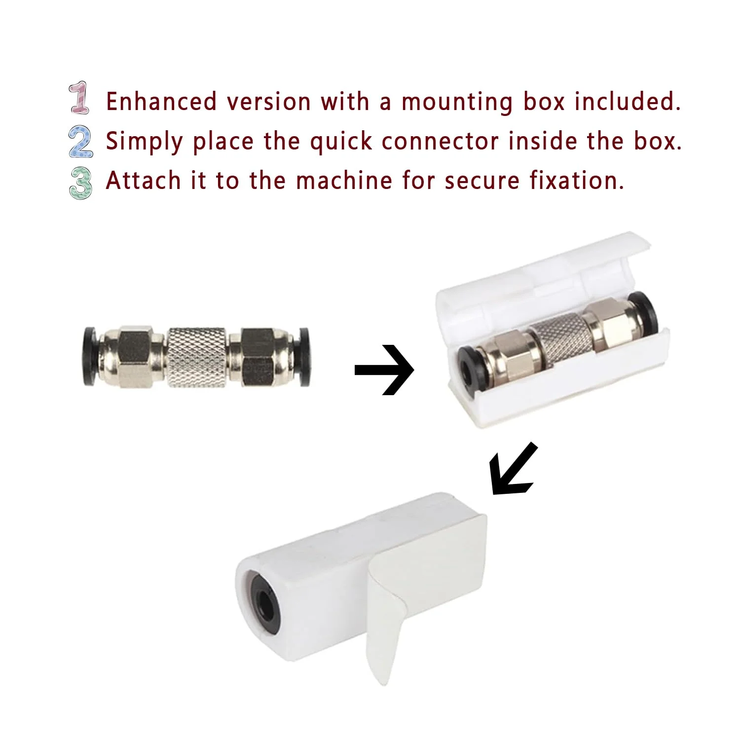 اتصال دهنده لوله PTFE ارتقا یافته Bambu Lab - فولاد ضد زنگ 1 عددی/3 عددی، سازگار با X1، X1C، X1E، P1P، P1S | ضد اکسیداسیون و مقاوم در برابر حرارت