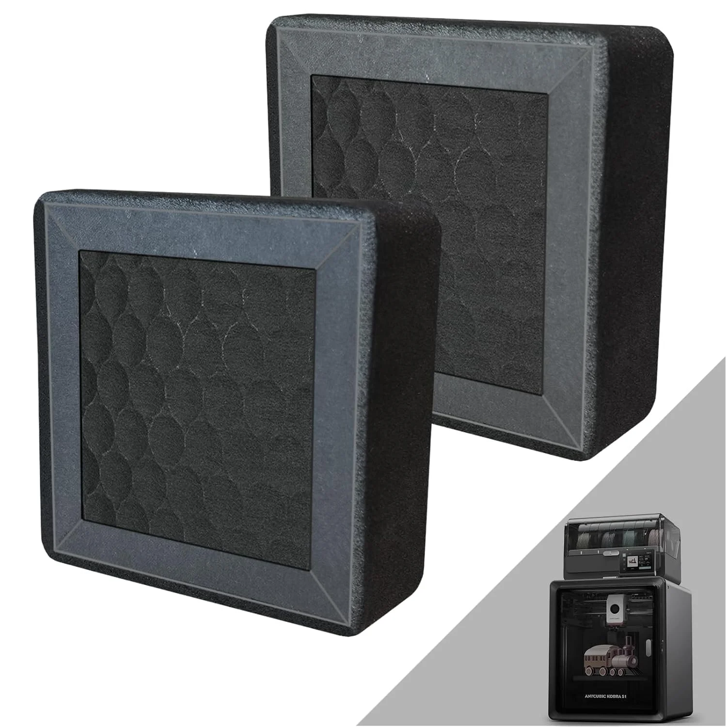 فیلتر هوای ارتقا یافته 2 عددی برای Anycubic Kobra S1 Combo و Kobra S1، فیلتر هوای کربن فعال HEPA لوازم جانبی جایگزین پرینتر سه بعدی