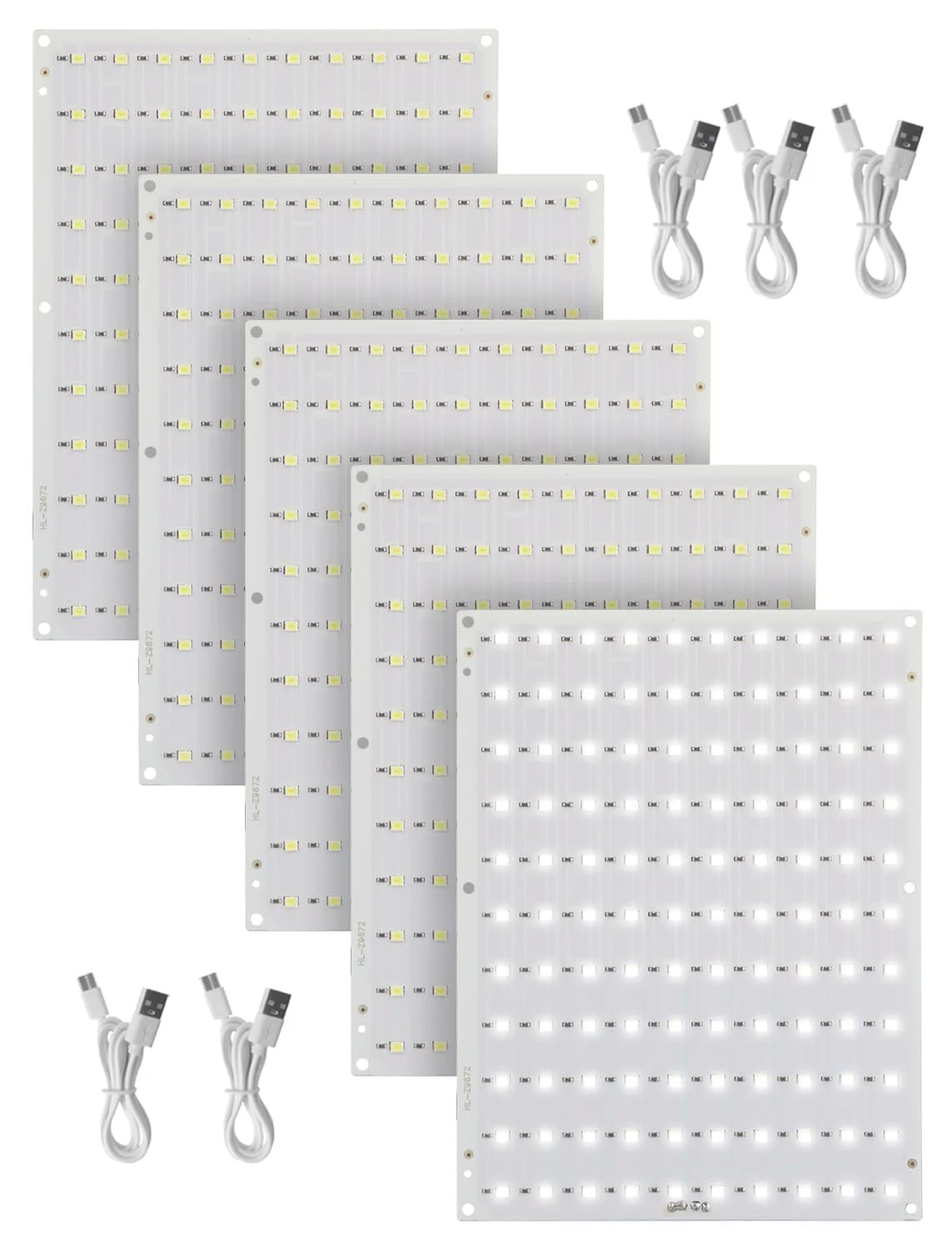 برد نور پس زمینه ال ای دی CMYK برای پرینتر سه بعدی سری Bambu Lab P1/X1/A1، پنل لیتوفان PCB جایگزین لوازم جانبی پرینتر سه بعدی با کابل اتصال، پروژه های چاپ سه بعدی DIY (بسته 5 عددی)