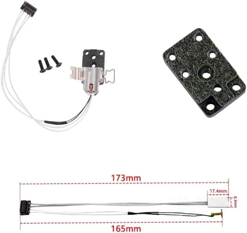 مجموعه گرمایش برای پرینترهای سه بعدی BambuLab A1 و A1mini، کیت اندازه گیری دما بلوک گرم کننده، بست فلزی سریع