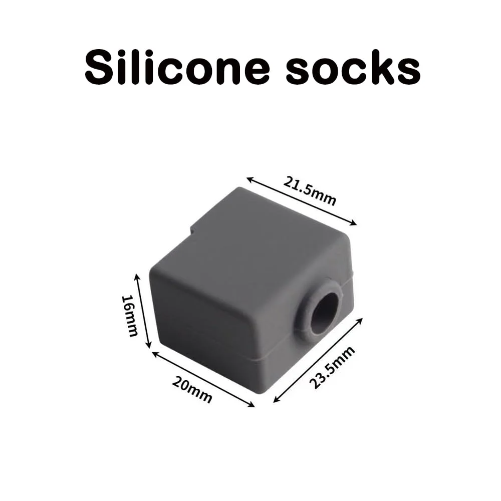 کیت 6 عددی جوراب سیلیکونی کبرا 3، روکش بلوک حرارتی، قطعات هات‌اند، جایگزین اکسترودر برای لوازم جانبی پرینتر سه بعدی Anycubic Kobra 3 Combo/ACE Pro