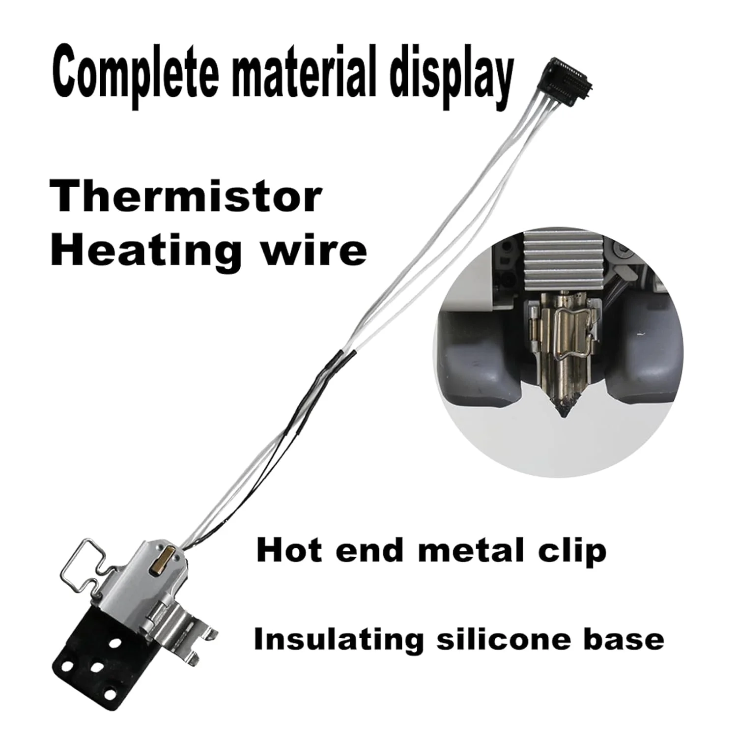 مجموعه گرمایش هات‌اند تا 390 درجه سانتیگراد برای پرینتر سه بعدی Bambu Lab A1/A1 Mini، شامل ترمیستور، گرمکن سرامیکی، پایه، گیره، کیت تعویض سریع