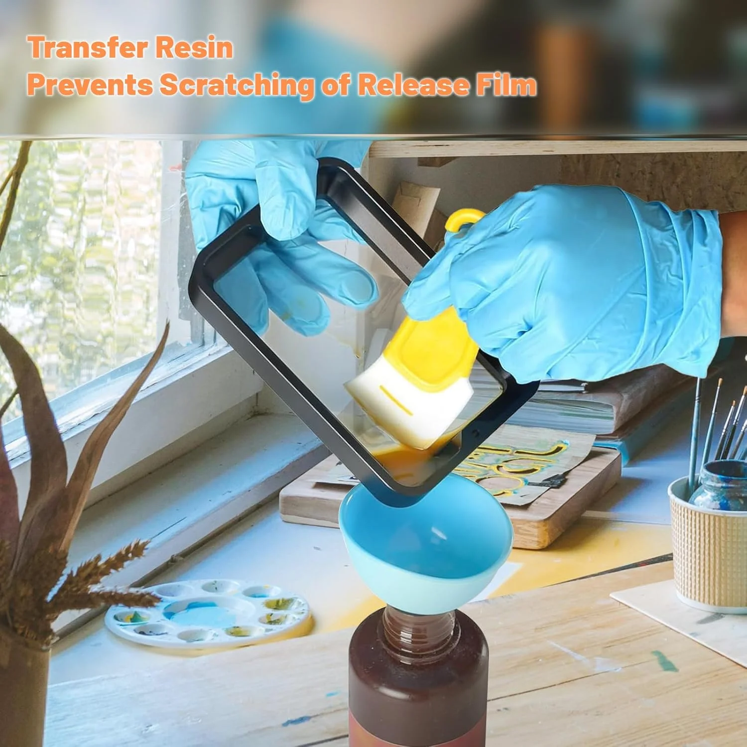 ست 7 عددی ابزار ضروری پرینتر سه بعدی رزینی UV شامل کاردک سیلیکونی، لیسه، برس برای انتقال و تمیز کردن رزین و محافظت از فیلم FEP تانک، لوازم جانبی پرینتر سه بعدی