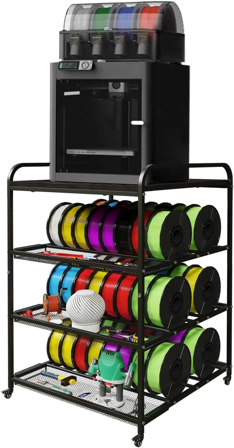 پایه پرینتر سه بعدی TR4، میز پرینتر سه بعدی سنگین با قفسه نگهداری فیلامنت، چرخ دستی 4 طبقه لوازم جانبی پرینتر سه بعدی با چرخ برای استودیو چاپ سه بعدی، دفتر کار خانگی، کارگاه پایه پرینتر سه بعدی TR4، میز پرینتر سه بعدی سنگین با قفسه نگهداری فیلامنت، چرخ دستی 4 طبقه لوازم جانبی پرینتر سه بعدی با چرخ برای استودیو چاپ سه بعدی، دفتر کار خانگی، کارگاه