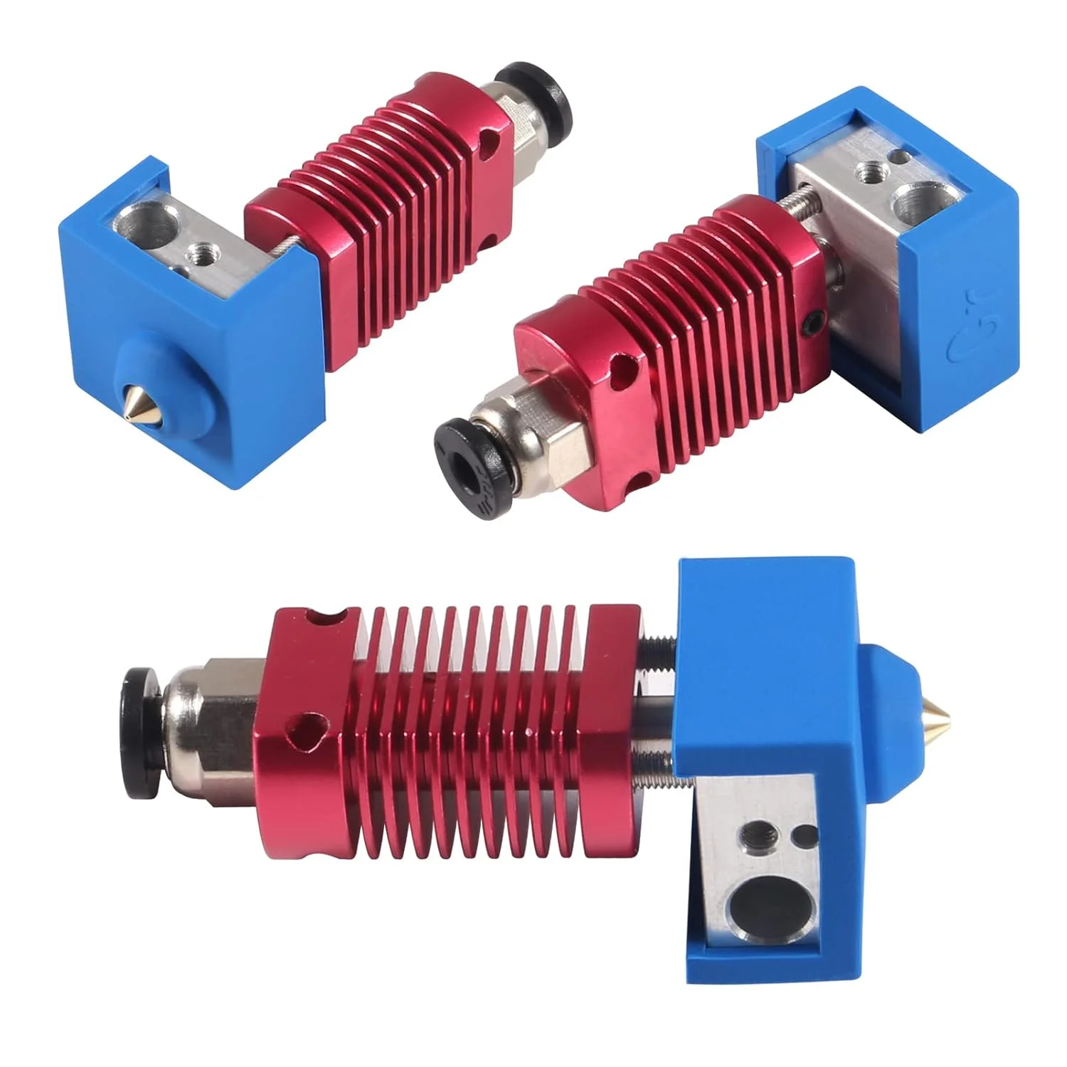 روکش سیلیکونی بلوک گرمکن پرینتر سه بعدی Aokin برای Creality Ender 3، Ender 3 Pro، Ender 3 V2، Ender 5، Ender 5 Pro، CR-10/10S، Anet A8، هات اند پرینتر سه بعدی MK7/8/9، آبی، 3 عدد