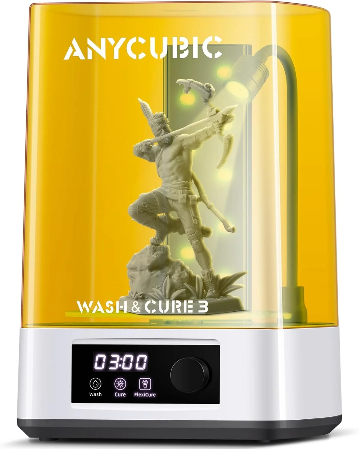 دستگاه شستشو و خشک کن مدل 3.0 ANYCUBIC، فرآیند پس از چاپگر رزینی سه بعدی برای اکثر چاپگرهای رزینی LCD/SLA/MSLA/DLP، صرفه جویی در مواد شوینده و مدل های شستشو و خشک کردن دوگانه