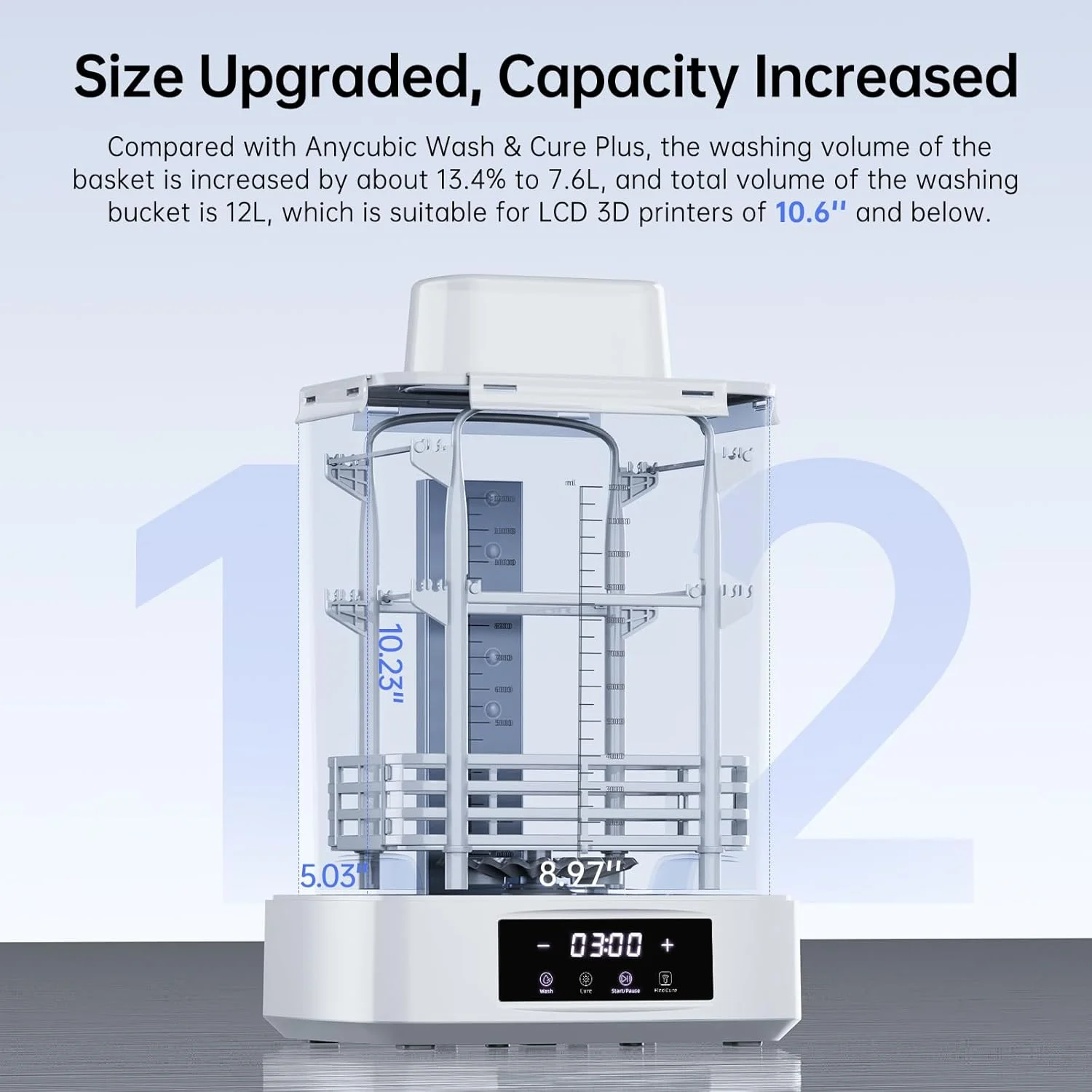 ایستگاه شستشو و کیور Anycubic Wash and Cure 3 Plus و رزین ABS-Like Pro 2، خاکستری 1 کیلوگرم، بسته های پرینتر سه بعدی رزینی