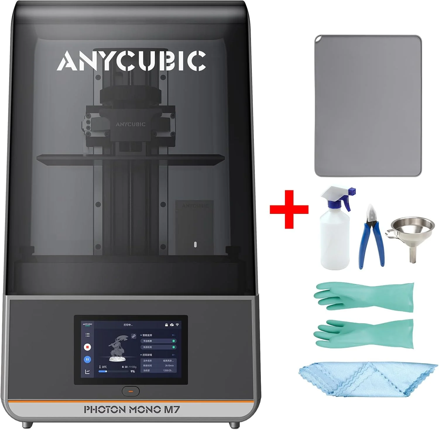 آنی کیوبیک فوتون مونو ام 7 و کیت ابزار لوازم جانبی پرینتر سه بعدی رزینی