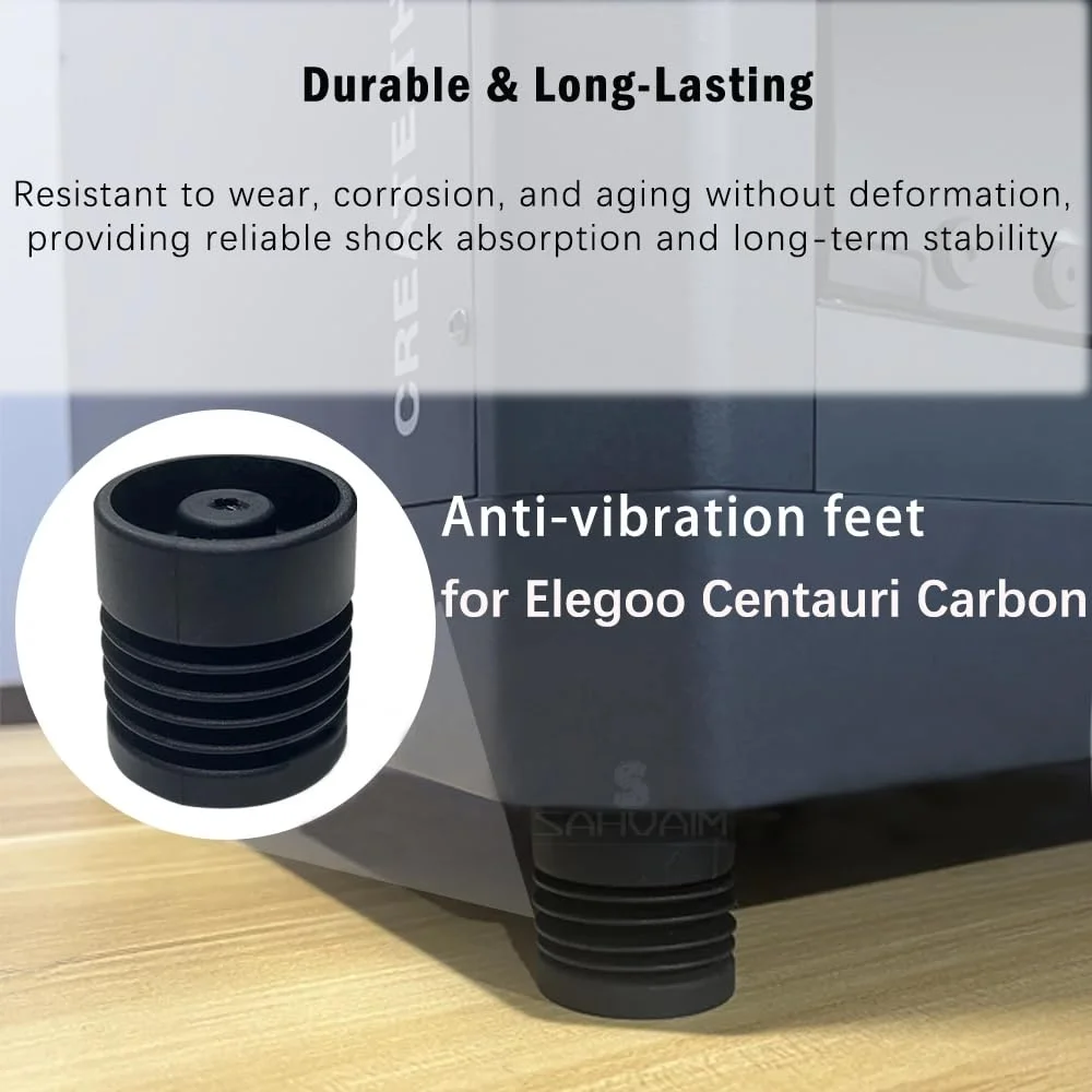 پک 4 عددی پدهای ضد لرزش، 2 عدد برس نازل و 2 عدد جوراب سیلیکونی، کیت پایه های ضد لرزش و جاذب شوک برای لوازم جانبی پرینتر سه بعدی Elegoo Centauri Carbon/Centauri