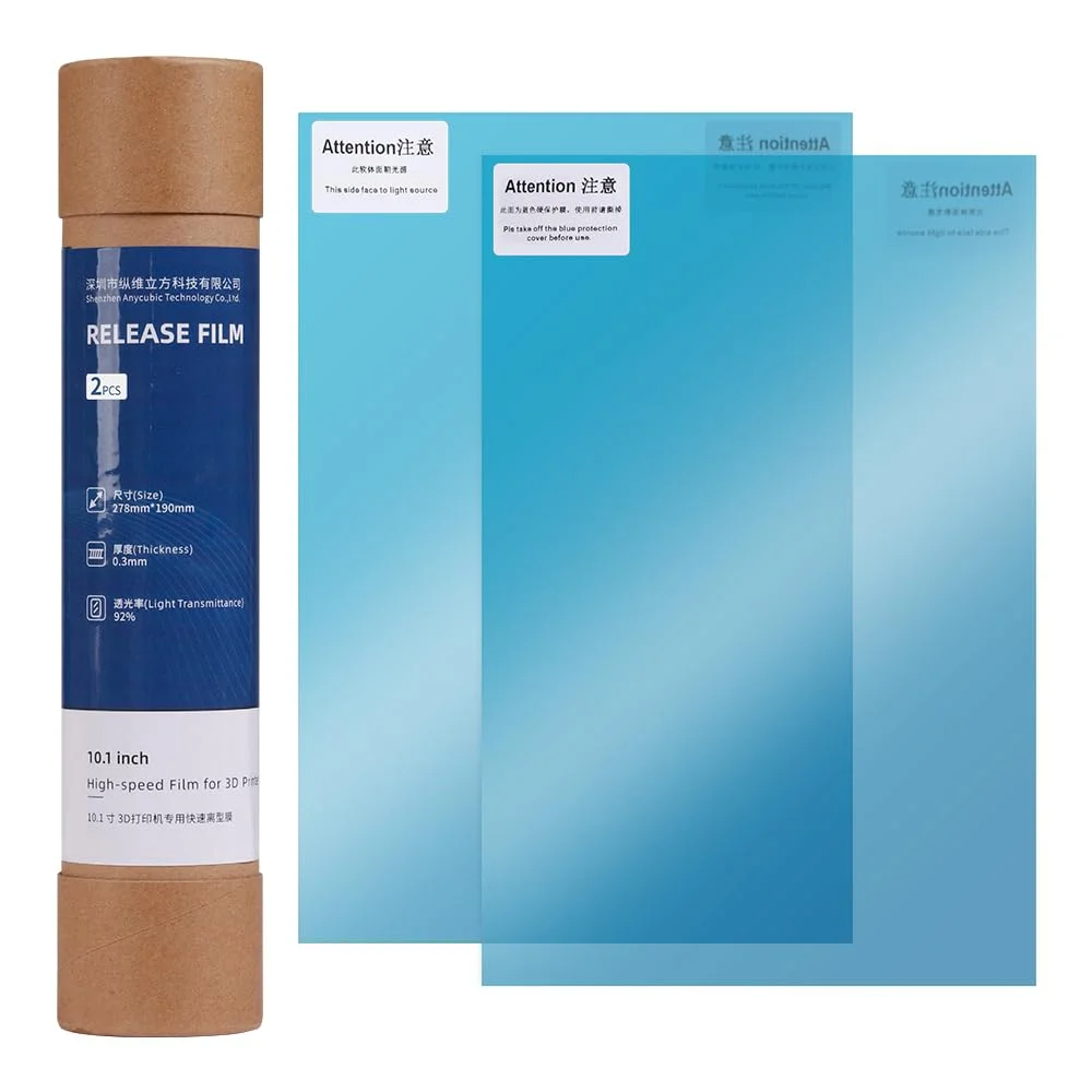 فیلم ACF پرسرعت 10.1 اینچی ANYCUBIC، مناسب برای فوتون مونو M5s/M5s Pro/M7/M7 Pro، مناسب برای رزین سه بعدی چاپگر 12K 14K سریع، برای حالت چاپ سریع، 278x190 (میلی متر)، 2 عدد