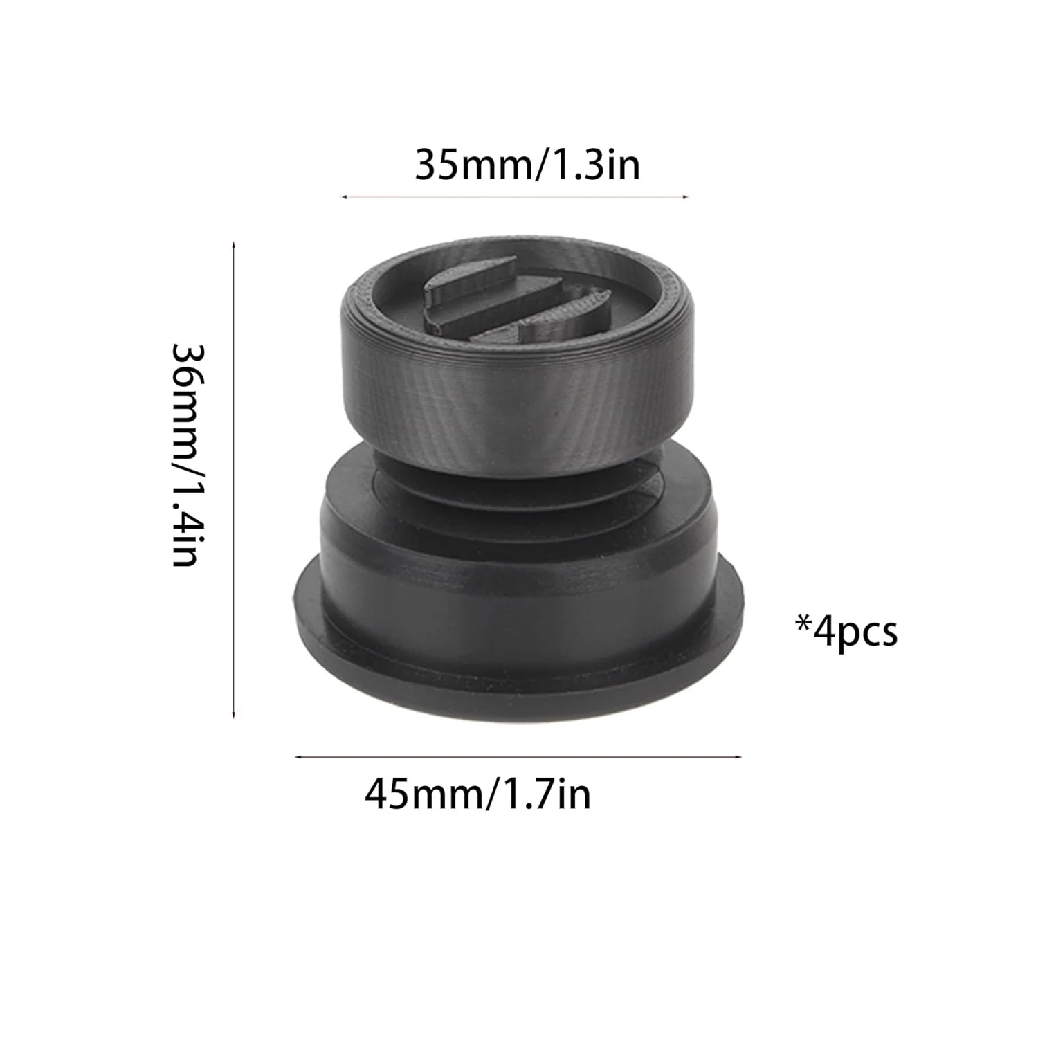 ۴ عدد پایه ضد لرزش سیلیکونی برای Bambu Lab X1/X1C/X1E/P1/P1S/A1، لوازم جانبی چاپگر سه بعدی ضد لغزش و جاذب ضربه با پدهای پایه ضد گرد و غبار
