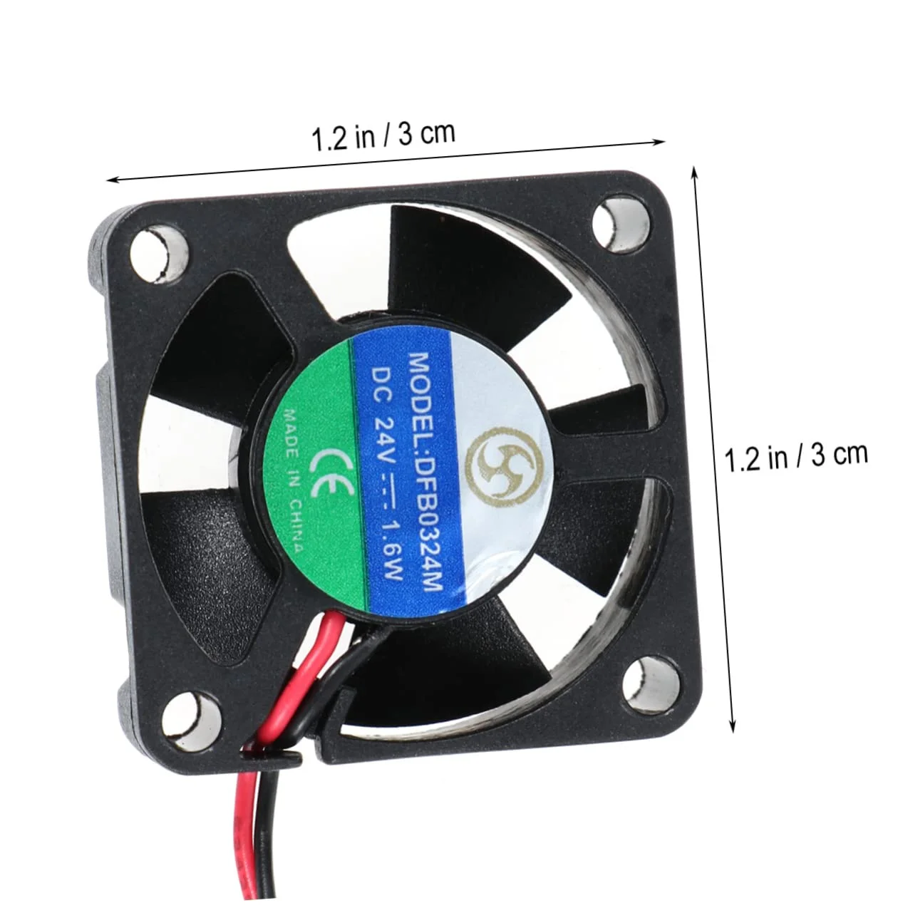 آنگولی ۴ عدد فن خنک کننده ۲۴ ولت بدون جاروبک برای اکسترودر پرینتر سه بعدی، فن الکتریکی کوچک با بلبرینگ دوگانه، نصب آسان